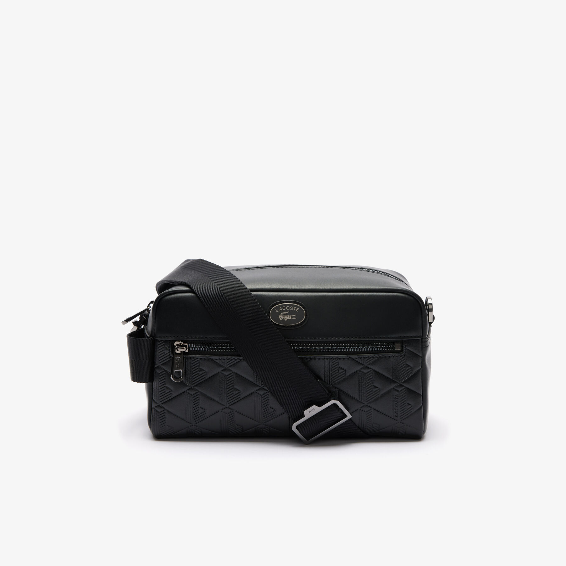 Leather Monogram Print Pouch Purse Leather Monogram Print Pouch Purse