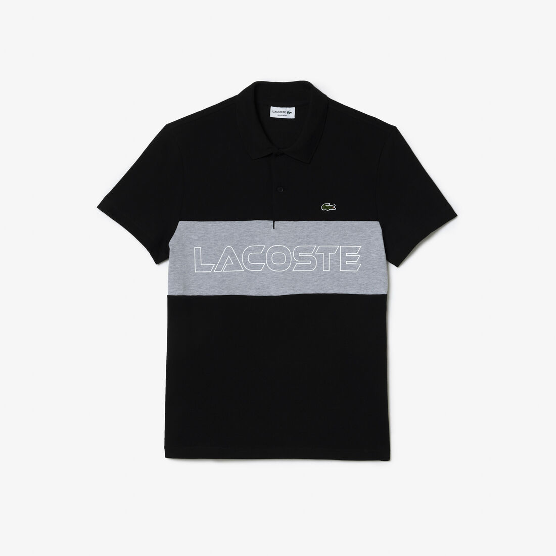 Regular Fit Stretch Pique Colourblock Polo Shirt