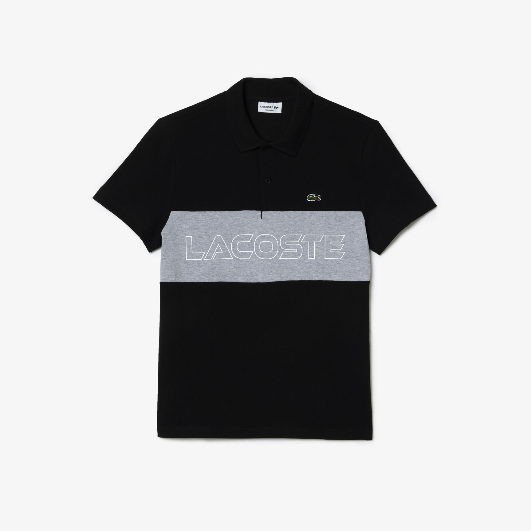 Regular Fit Stretch Pique Colourblock Polo Shirt Regular Fit Stretch Pique Colourblock Polo Shirt