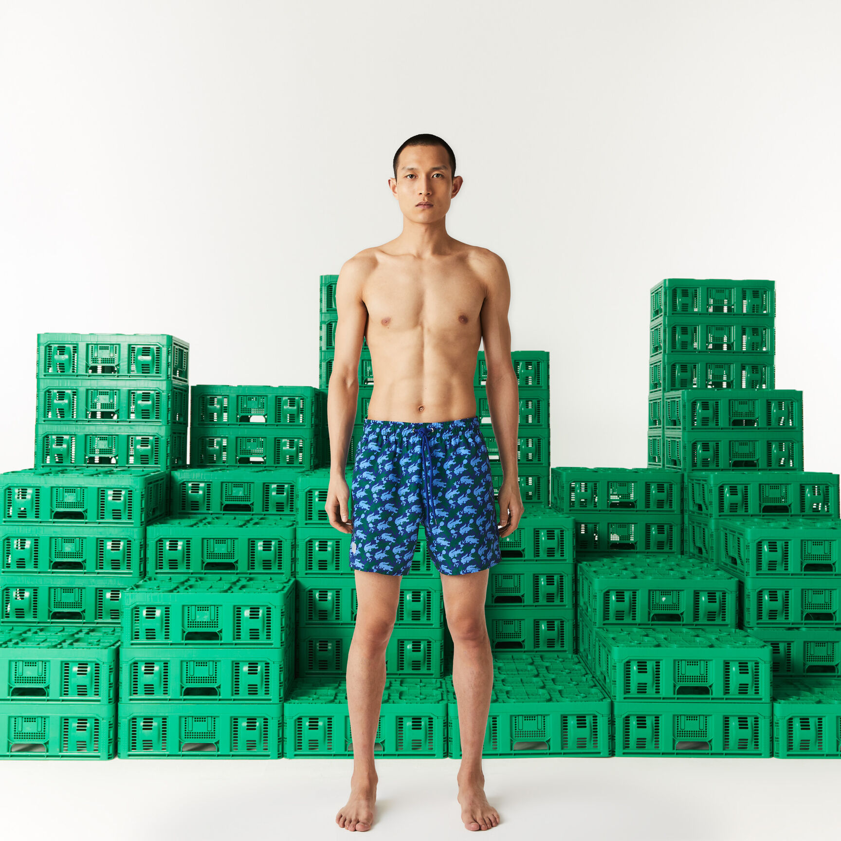 Men's Lacoste x Minecraft Print Light Swimming Trunks