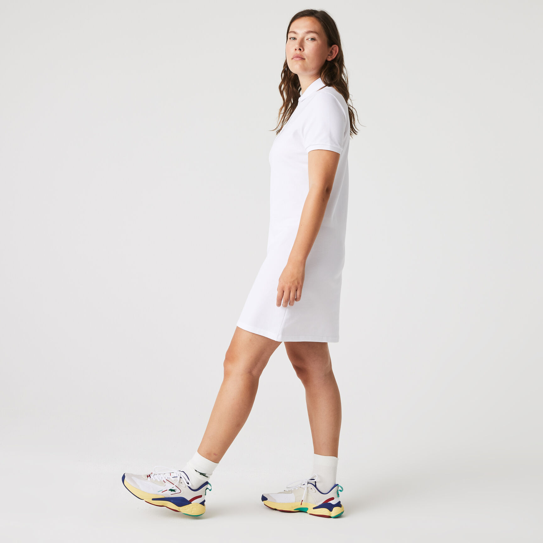 Slim Fit Stretch Petit Pique Polo Dress