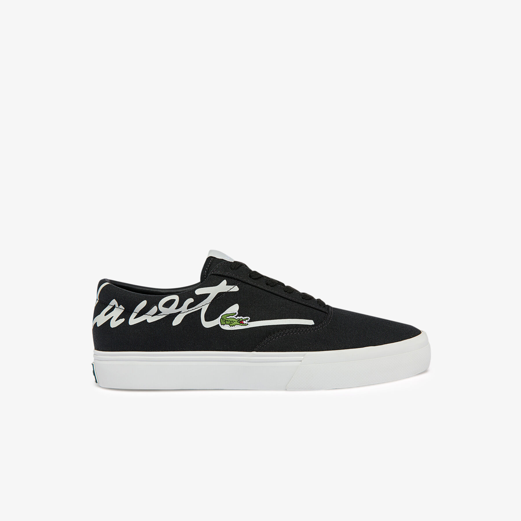 Men's Jump Serve Lace Canvas Trainers lacoste men s jump serve lace canvas trainers