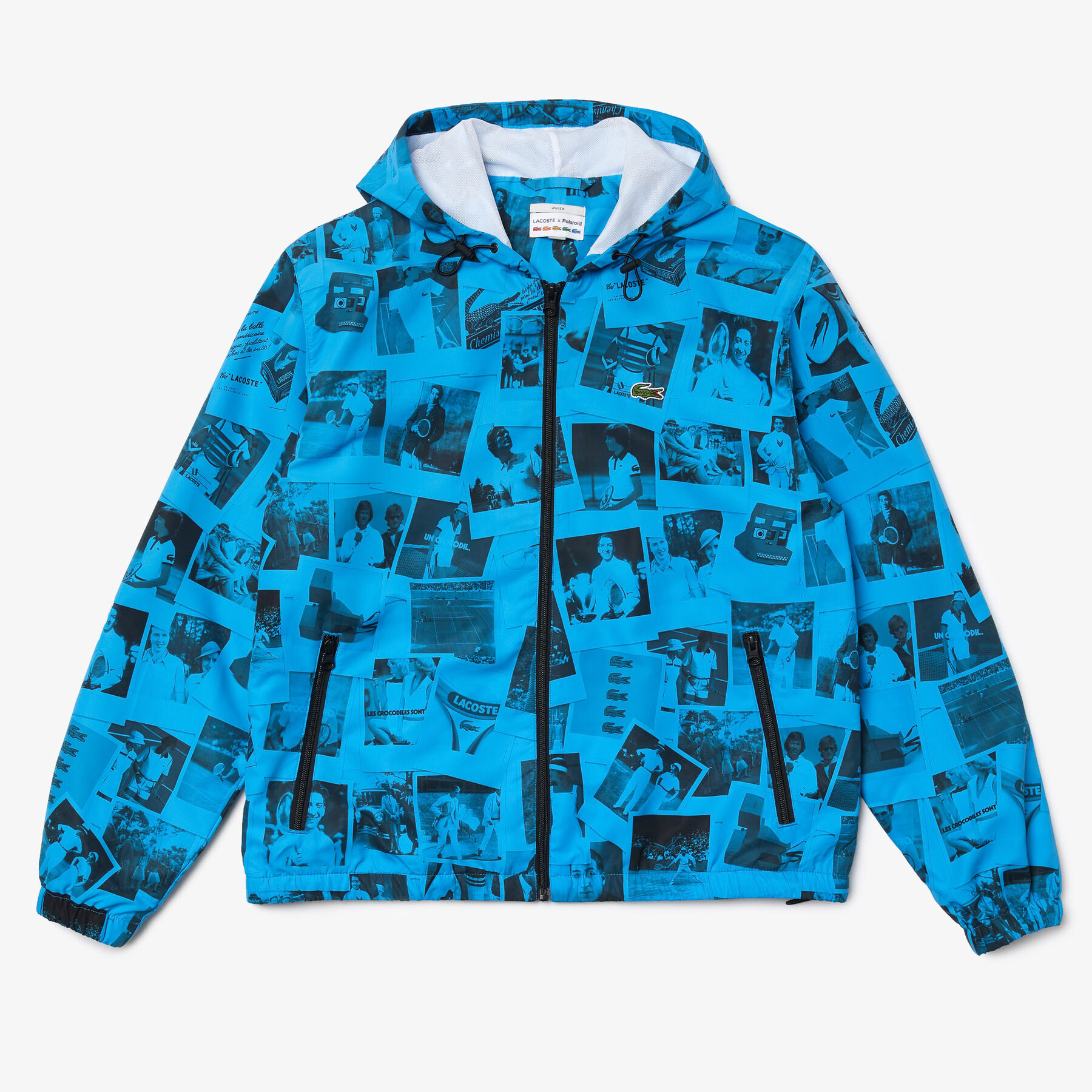 unisex lacoste live polaroid collaboration zip jacket