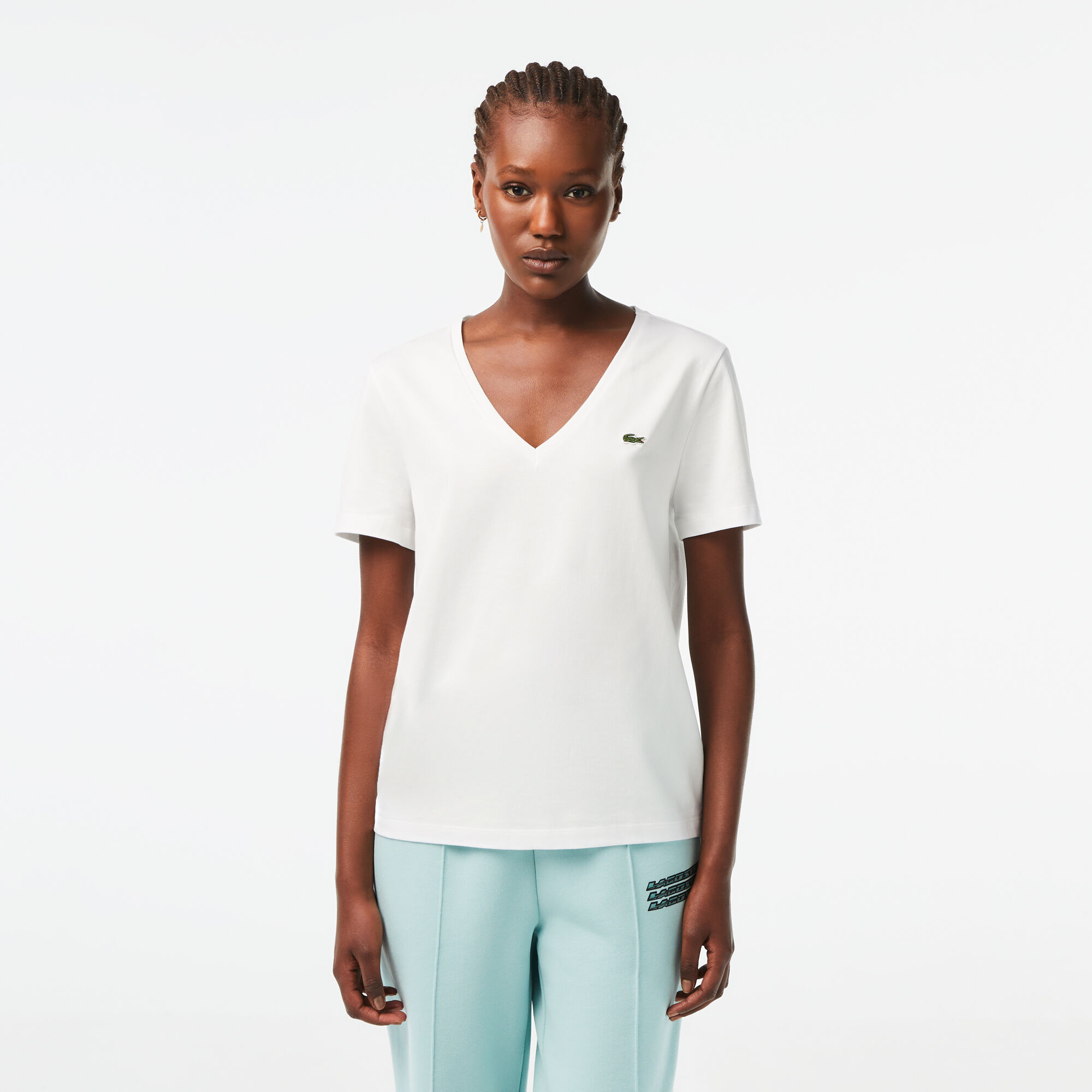 Tee shirt lacoste col v store