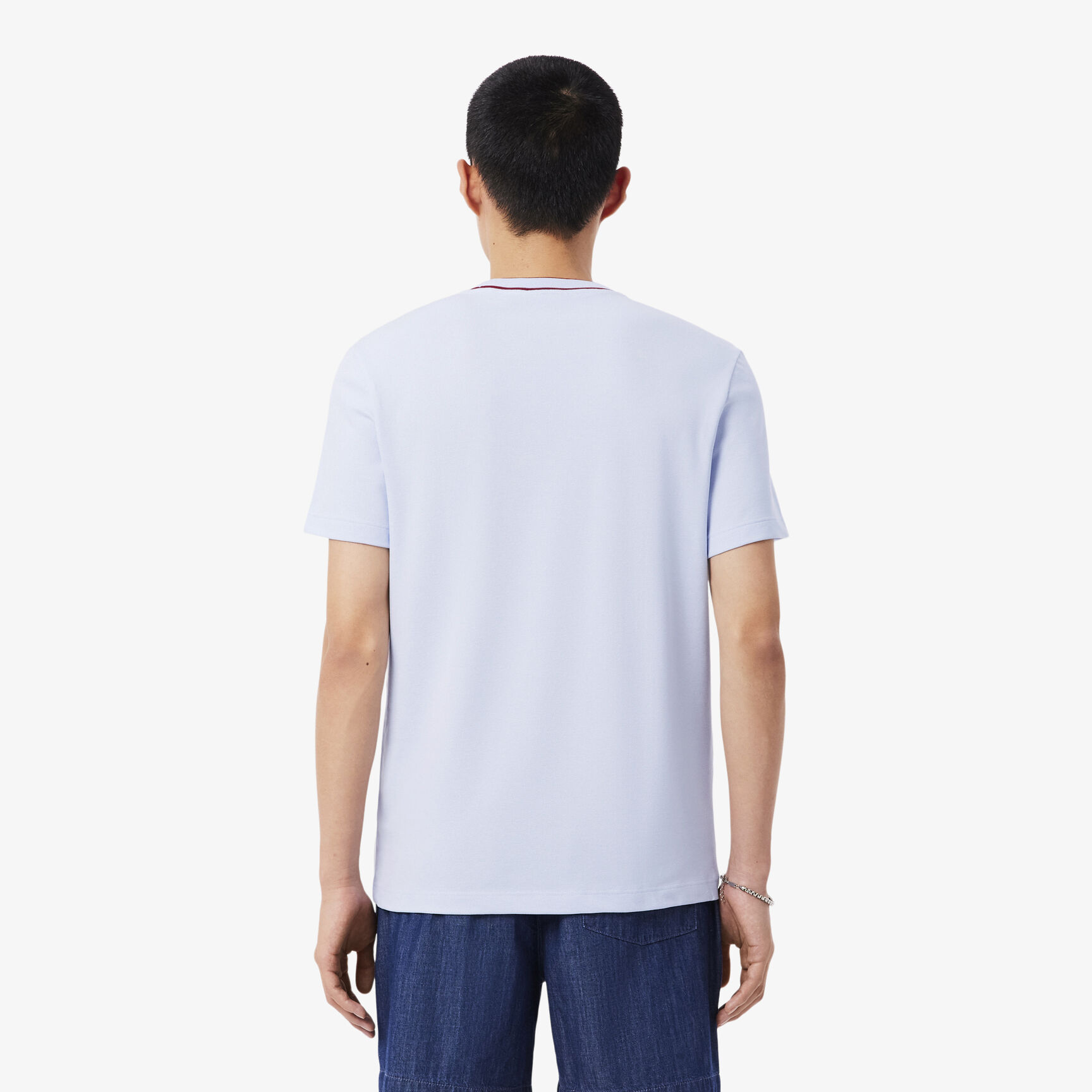 Stretch Pique Stripe Collar T-shirt Stretch Pique Stripe Collar T-shirt