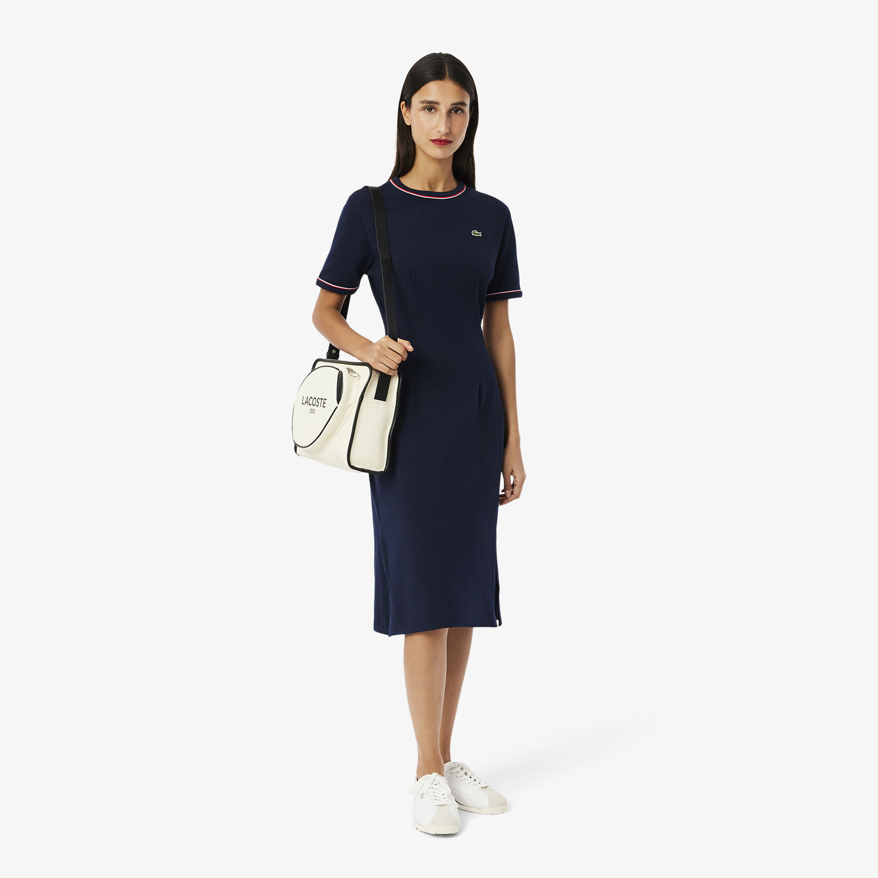 Trim Accent Jersey T-shirt Dress