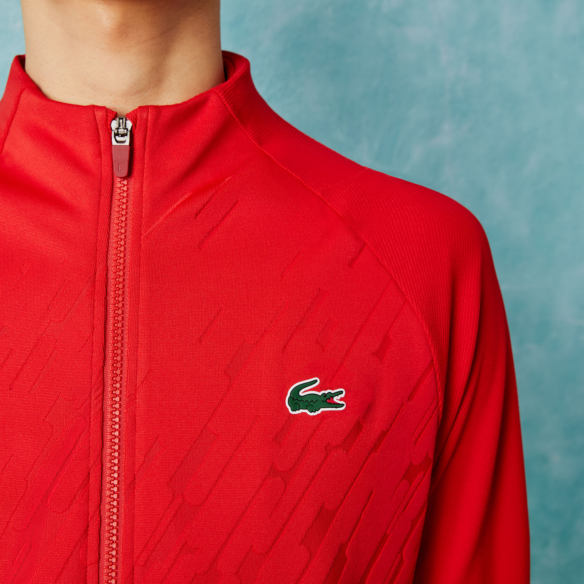 Men's Lacoste SPORT x Novak Djokovic Technical Zip Jacket, Red