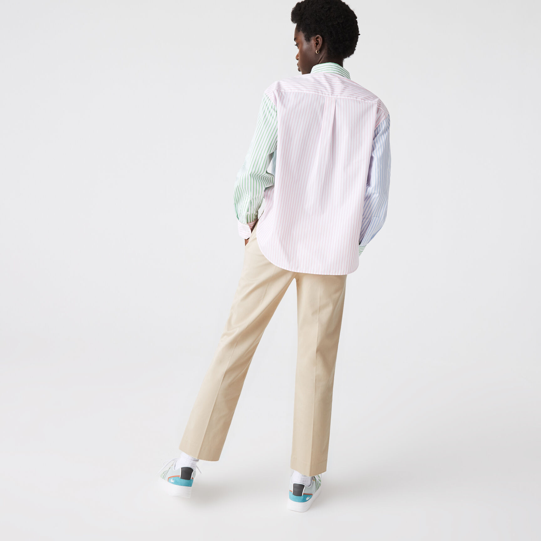 بنطال كلاسيكي جديد قطن مطاطي بقصة ضيقة للنساء بنطال كلاسيكي جديد قطن مطاطي بقصة ضيقة للنساء