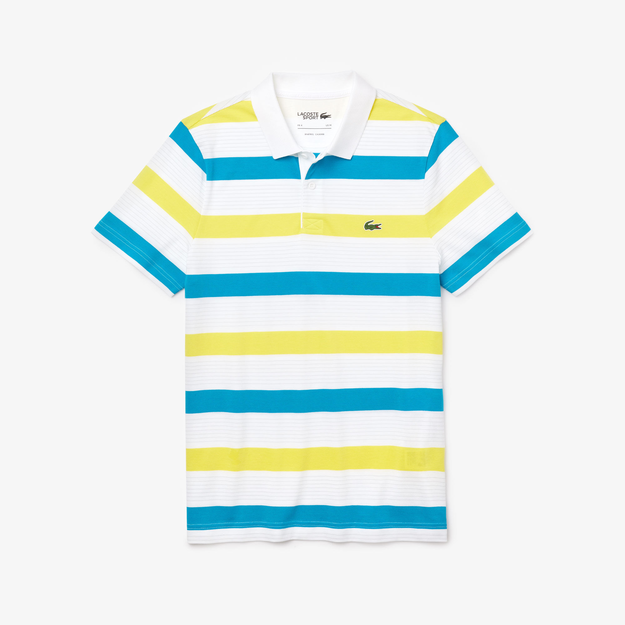 Men's Lacoste SPORT Striped Ultra-Light Cotton Polo Shirt Shirt