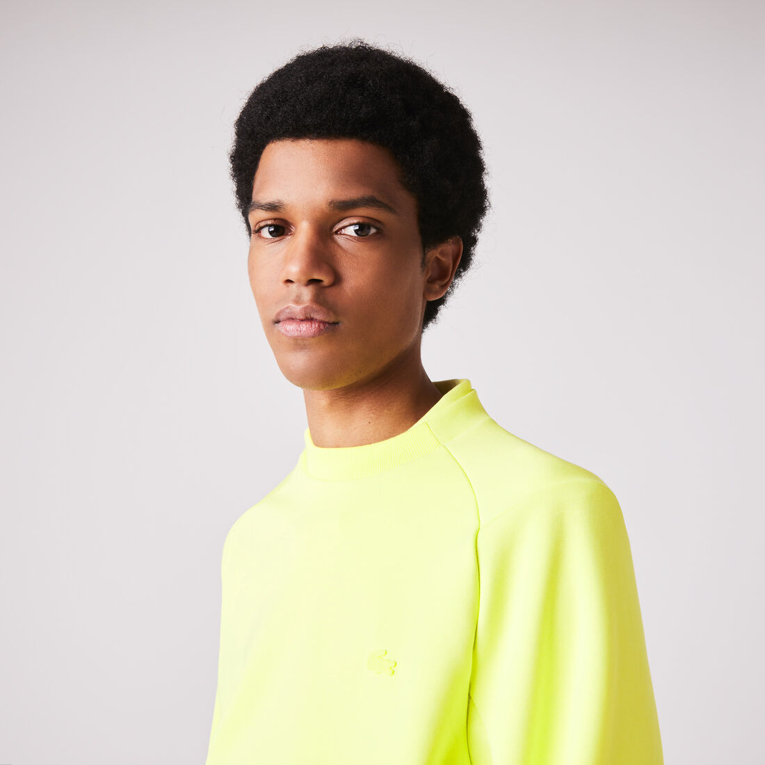 سويت شيرت مزيج قطن بجيب كانغرو وفتحة رقبة مستديرة للرجال