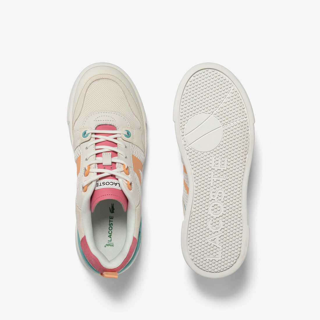 Women's Lacoste L002 Leather Heel Pop Trainers Women's Lacoste L002 Leather Heel Pop Trainers