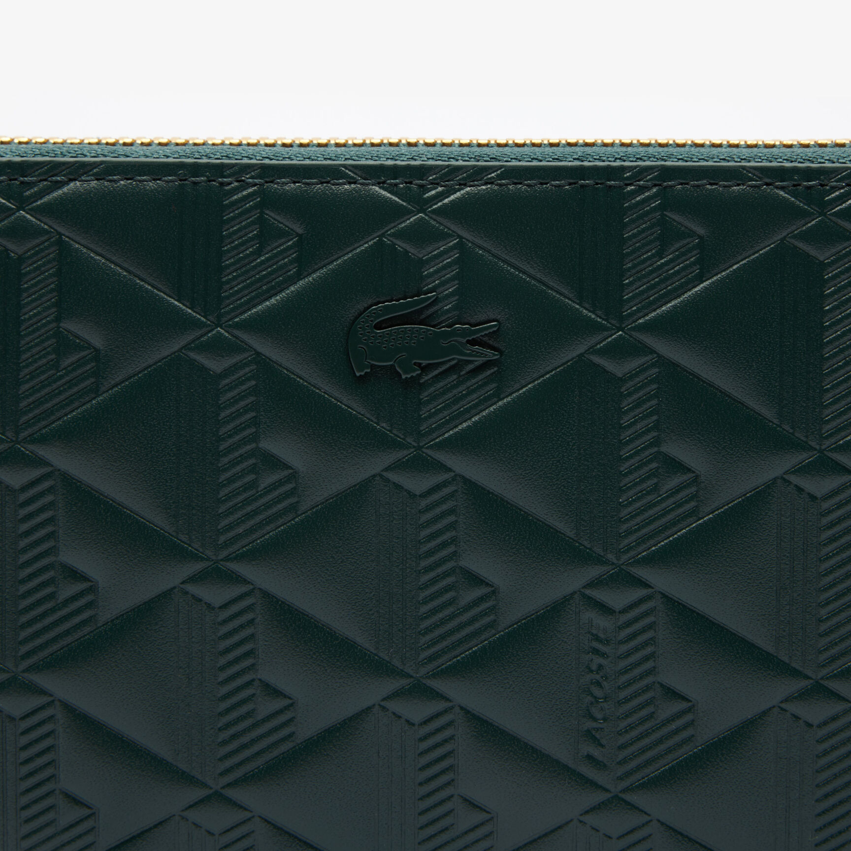 محفظة ماهيكي الجلدية المنقوشة بسحاب