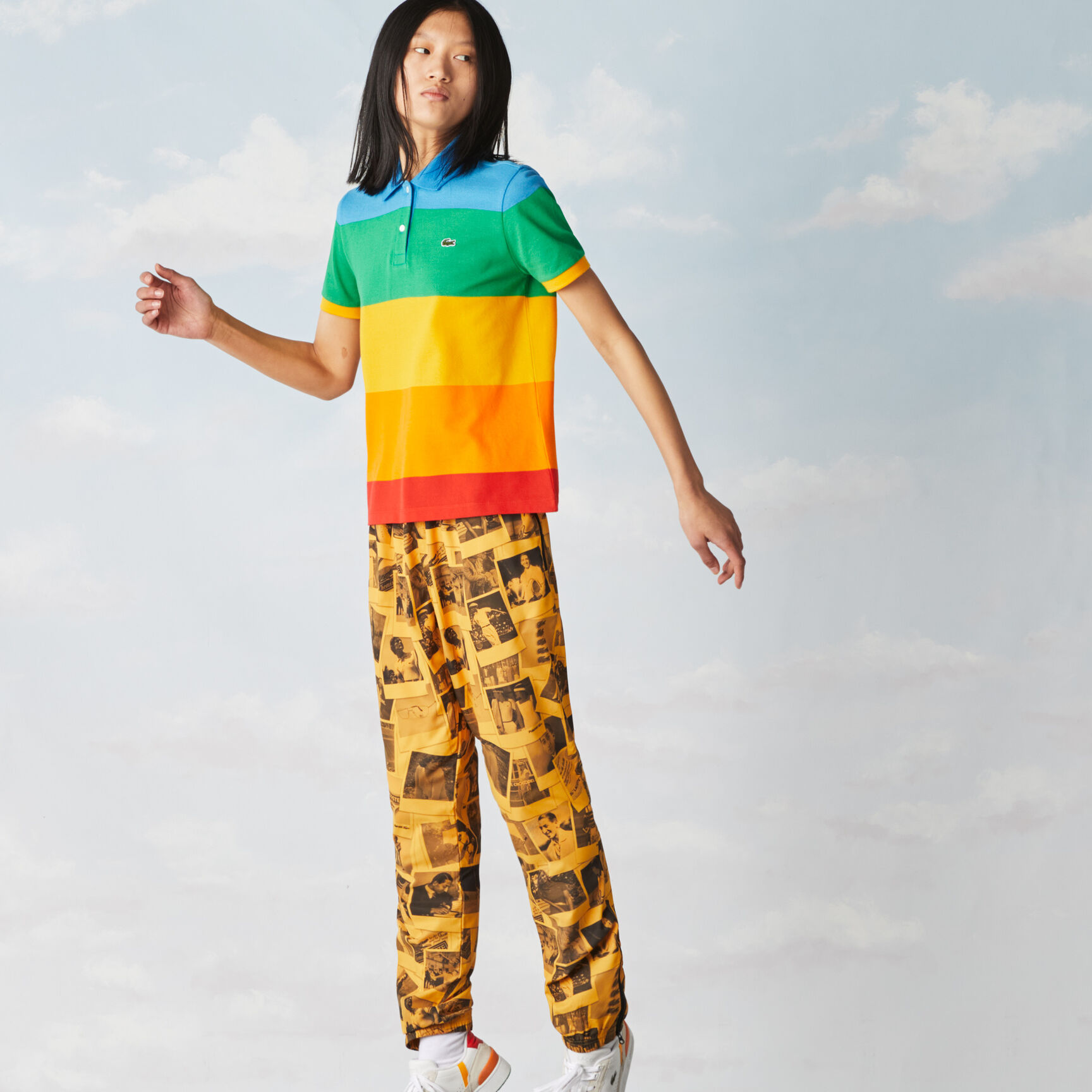 بولو ملون مقلم للنساء قصة عادية من مجموعة Polaroid بولو ملون مقلم للنساء قصة عادية من مجموعة Polaroid