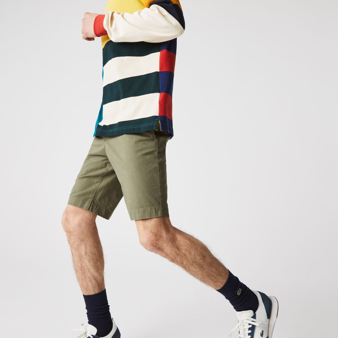 Men's Slim Fit Stretch Gabardine Bermuda Shorts Men's Slim Fit Stretch Gabardine Bermuda Shorts