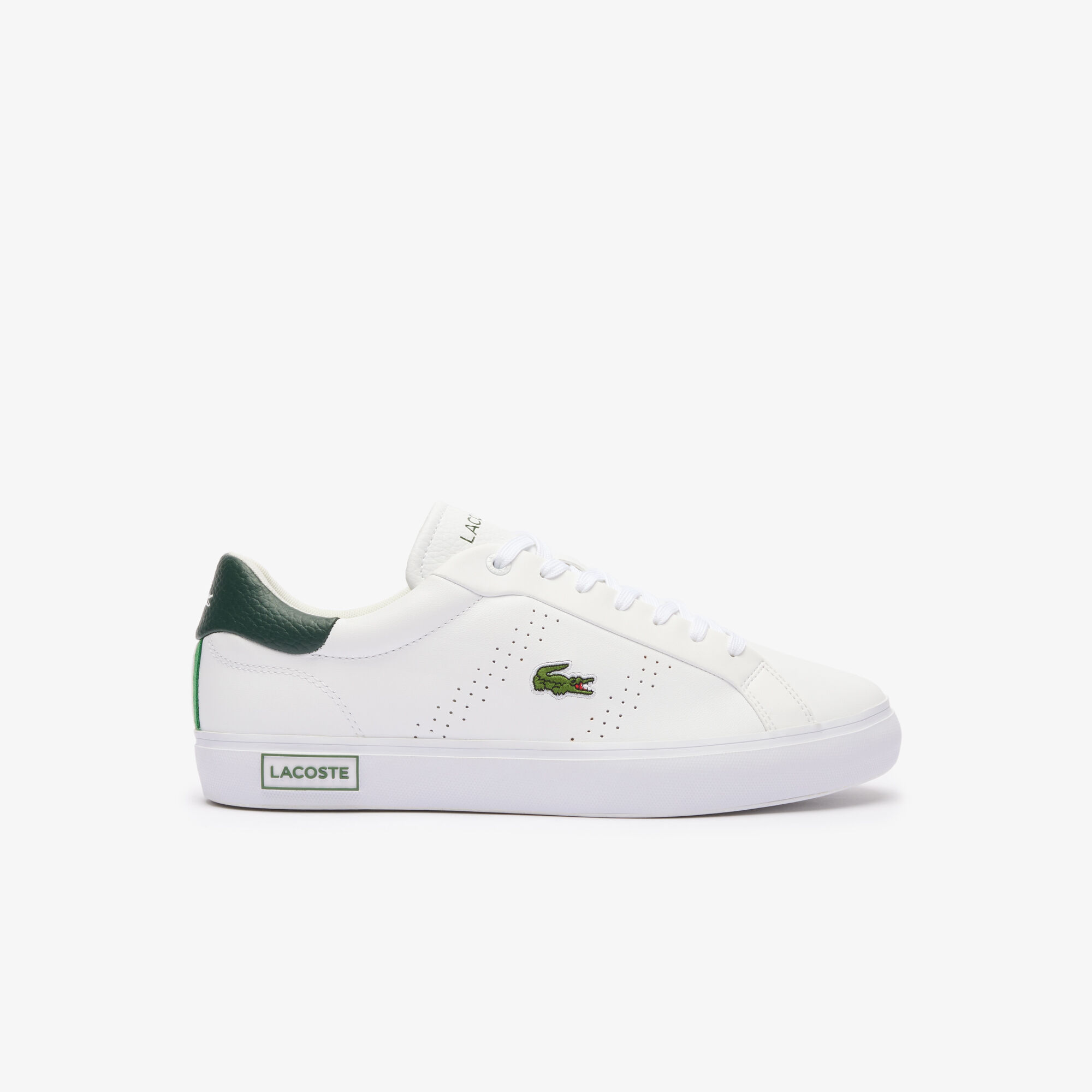 Mens white trainers lacoste shop