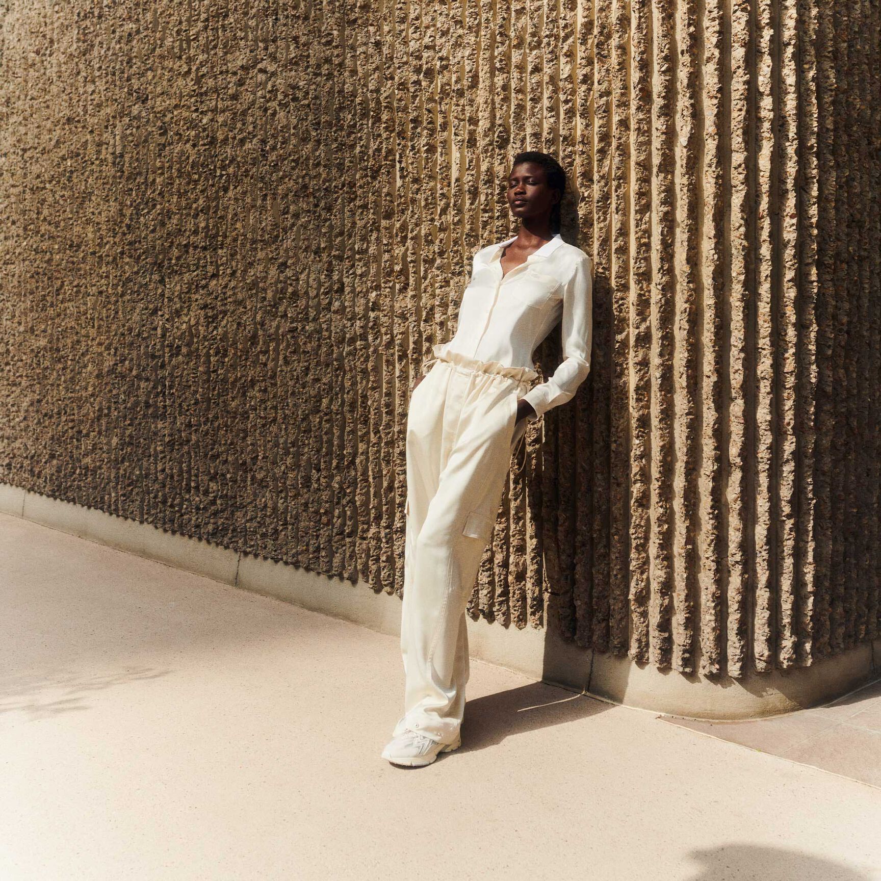 Oversized Satin Cargo Pants