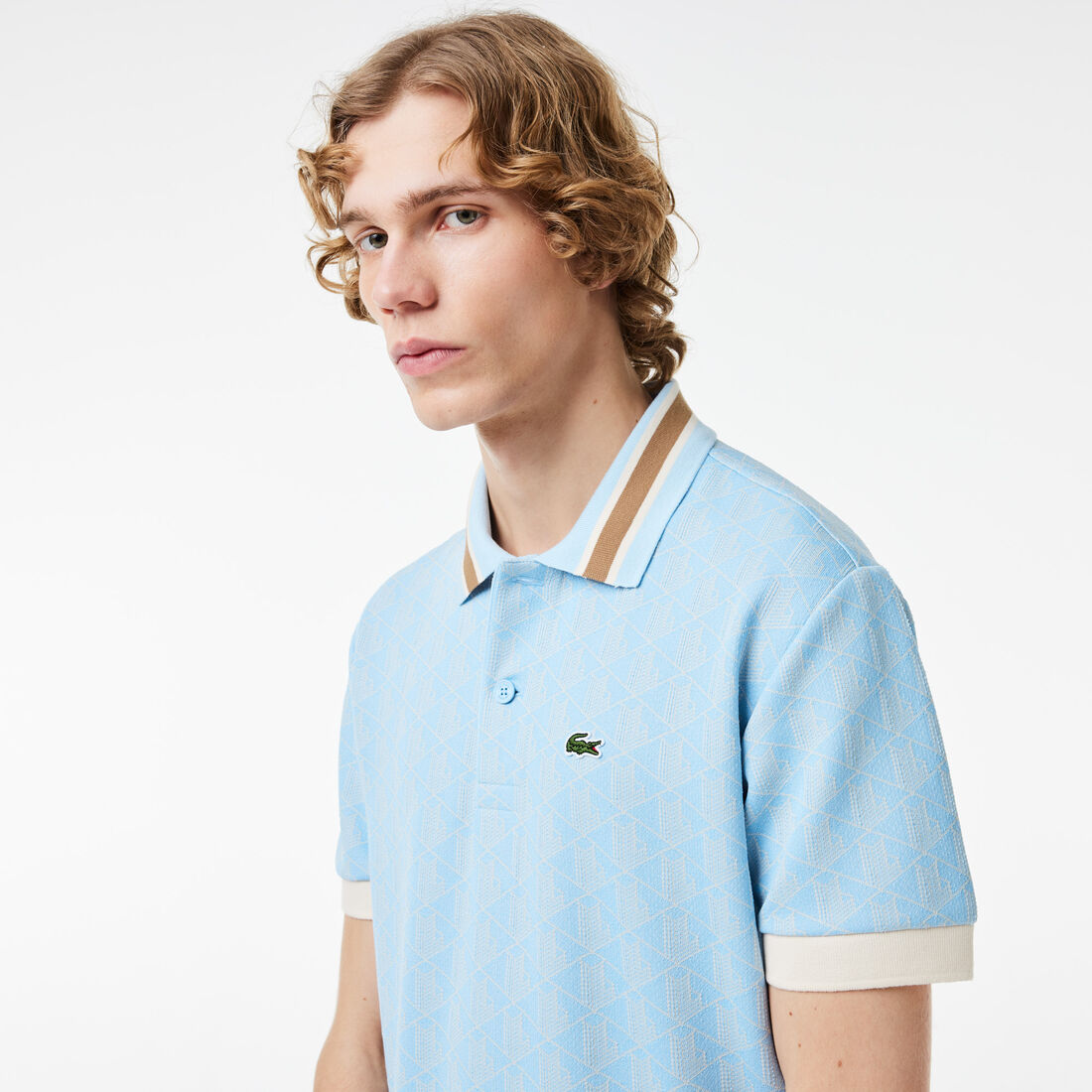 Classic Fit Monogram Jacquard Polo Shirt Classic Fit Monogram Jacquard Polo Shirt