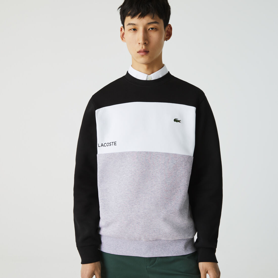 Men’s Lacoste Branded Color-Block Sweatshirt Men’s Lacoste Branded Color-Block Sweatshirt