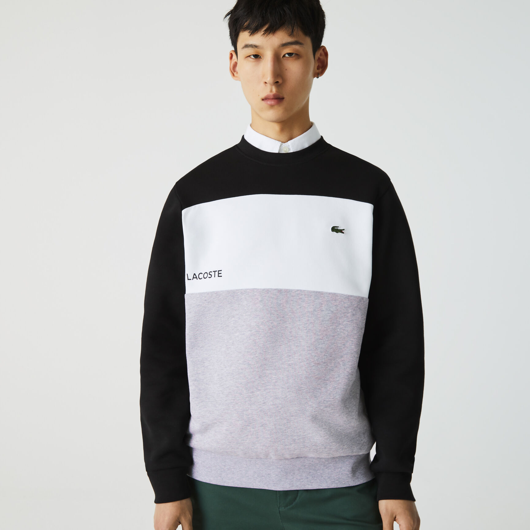 Men’s Lacoste Branded Color-Block Sweatshirt Men’s Lacoste Branded Color-Block Sweatshirt