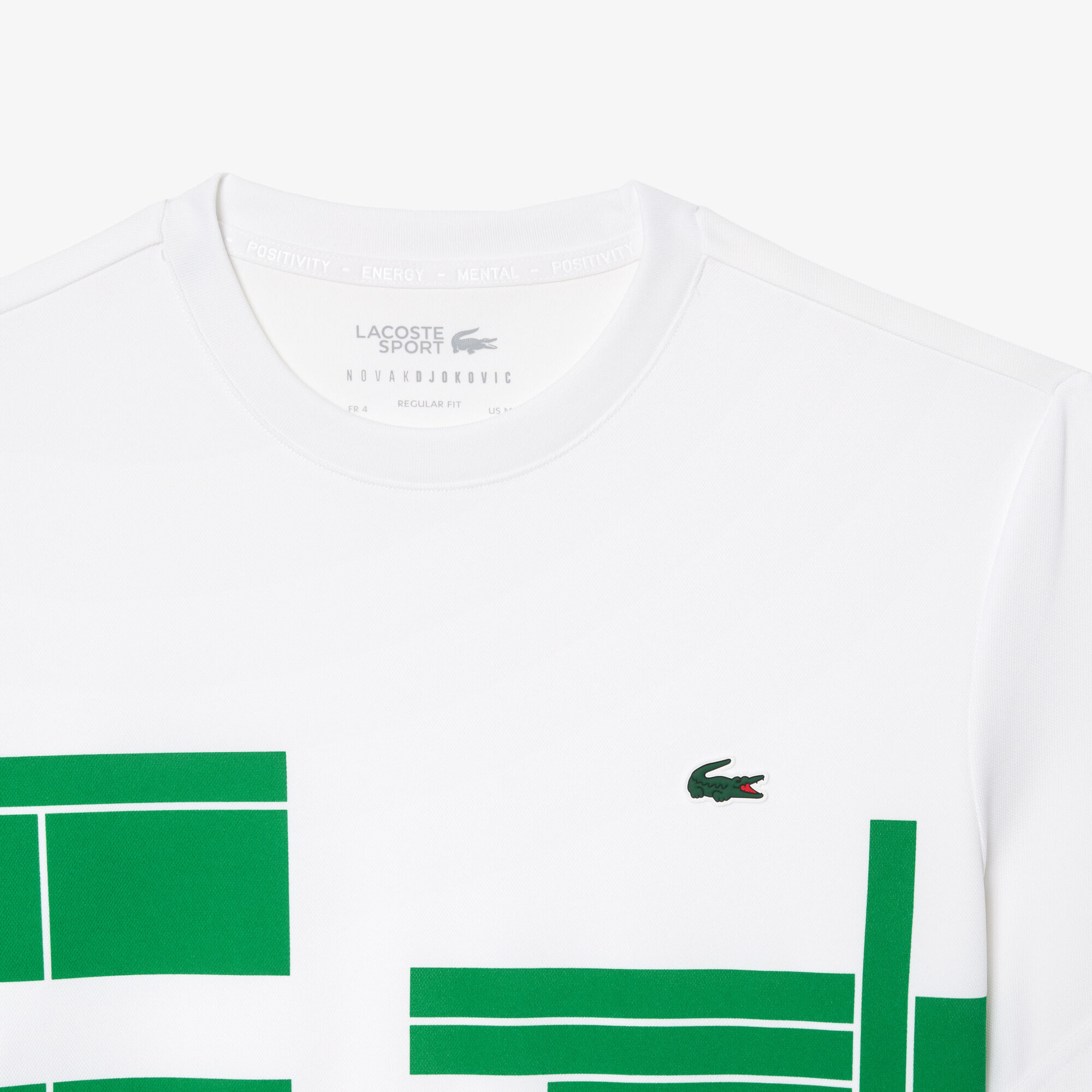 Lacoste Tennis x Novak Djokovic T-shirt, White / Green | LACOSTE KSA