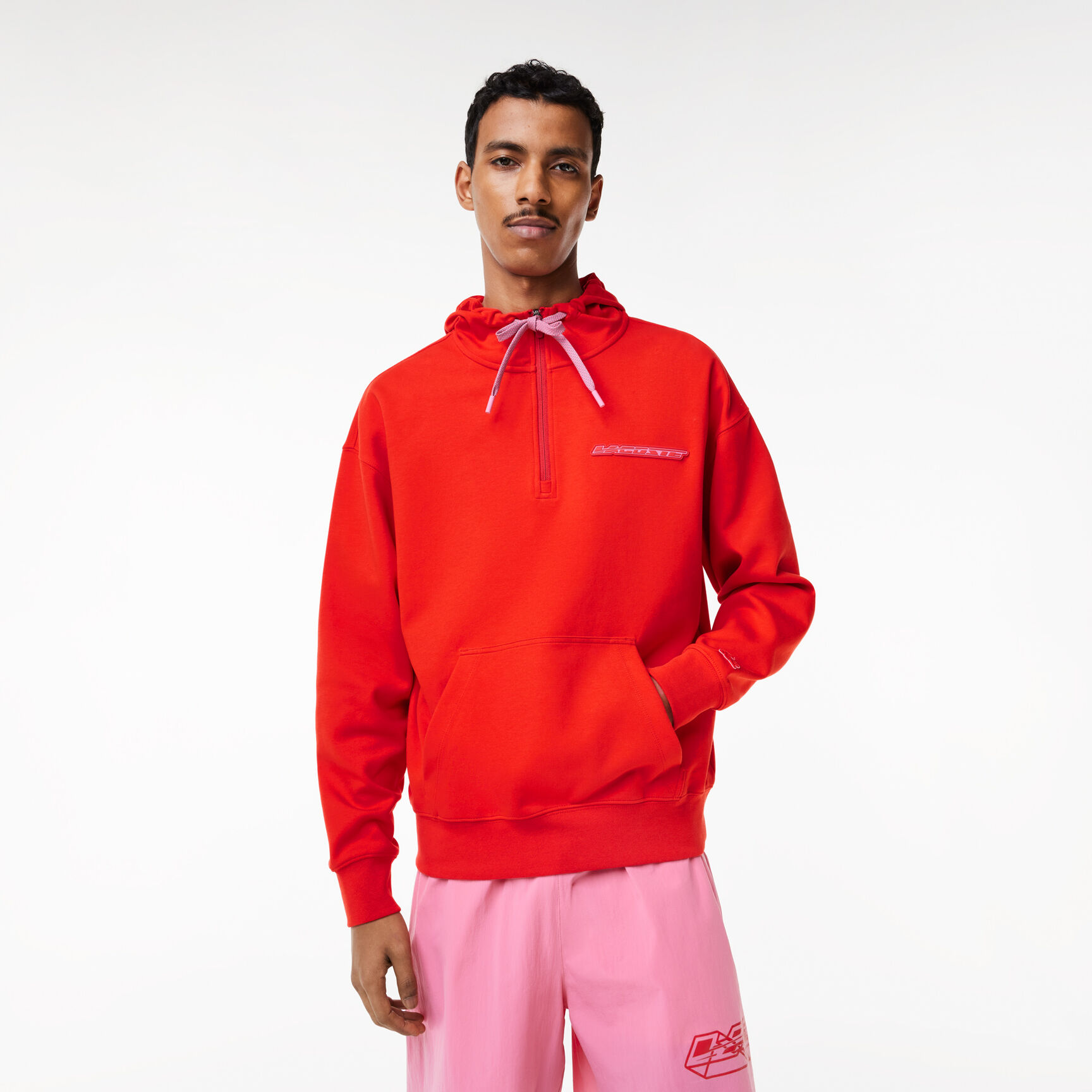 هودي بقصة فضفاضة ونسيج بطبقتين للرجال