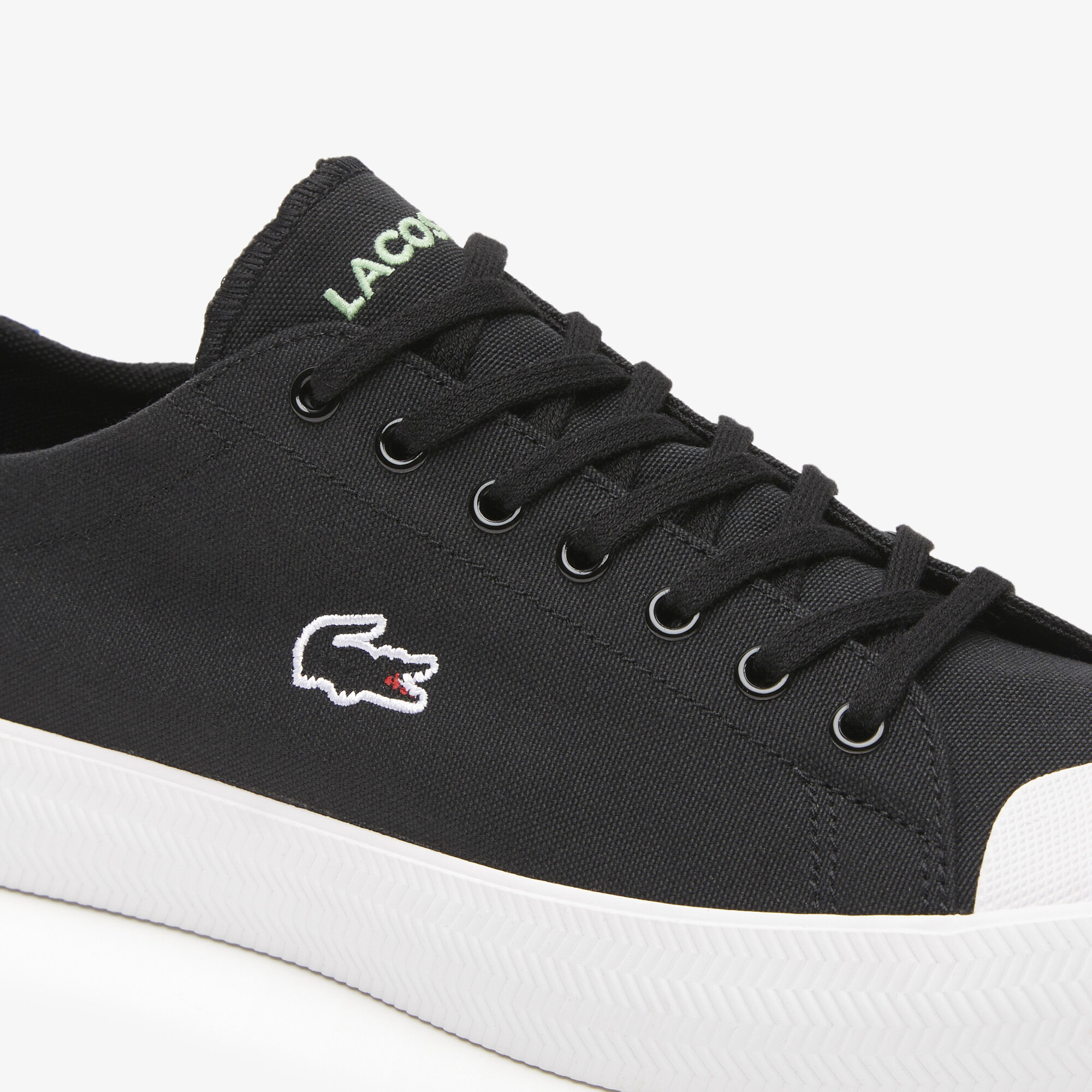 Lacoste black canvas shoes top