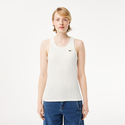 قميص لاكوست النسائي ذو المقاس النحيف المصنوع من القطن العضوي