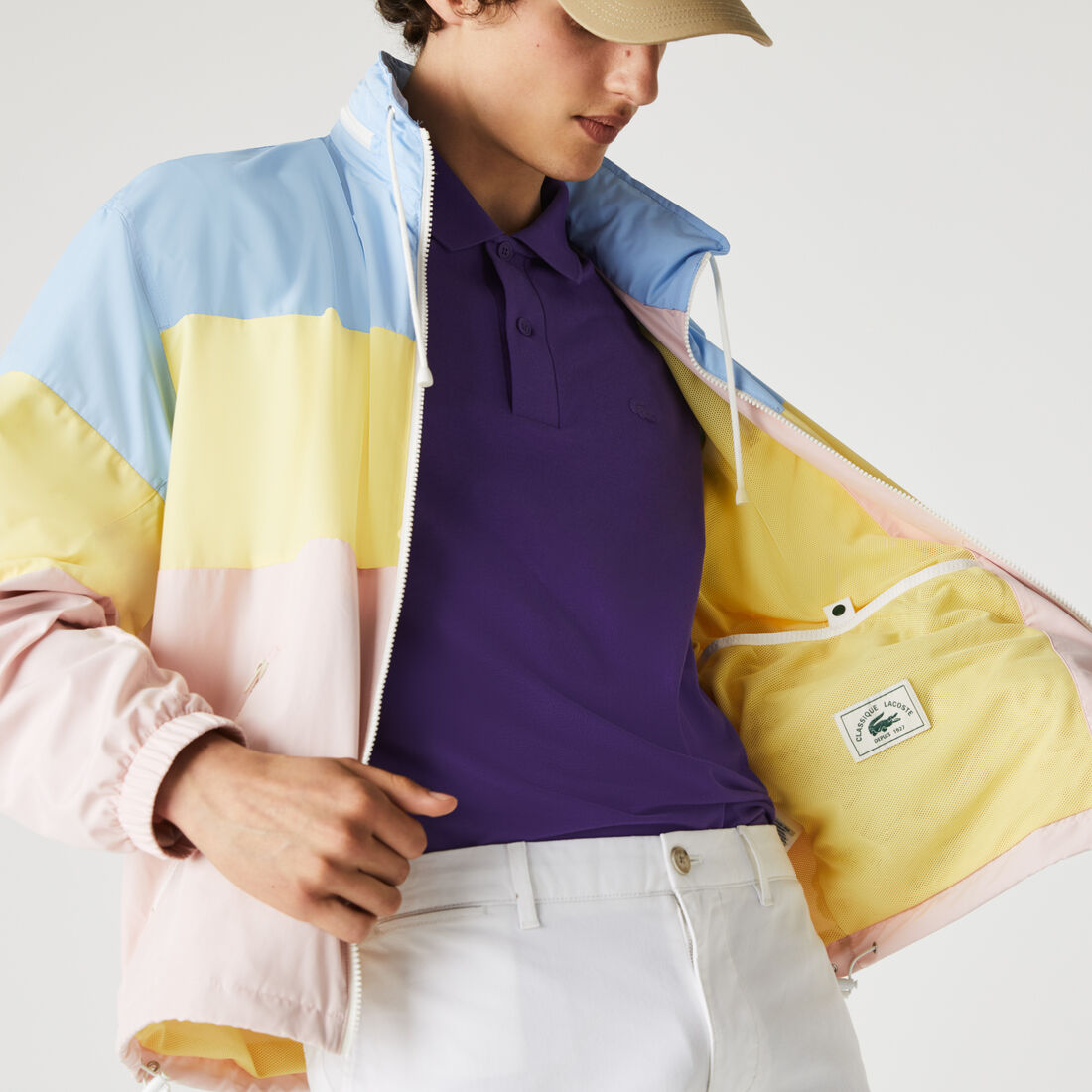 Men’s Concealed Hood Water-Resistant Colorblock Jacket Men’s Concealed Hood Water-Resistant Colorblock Jacket