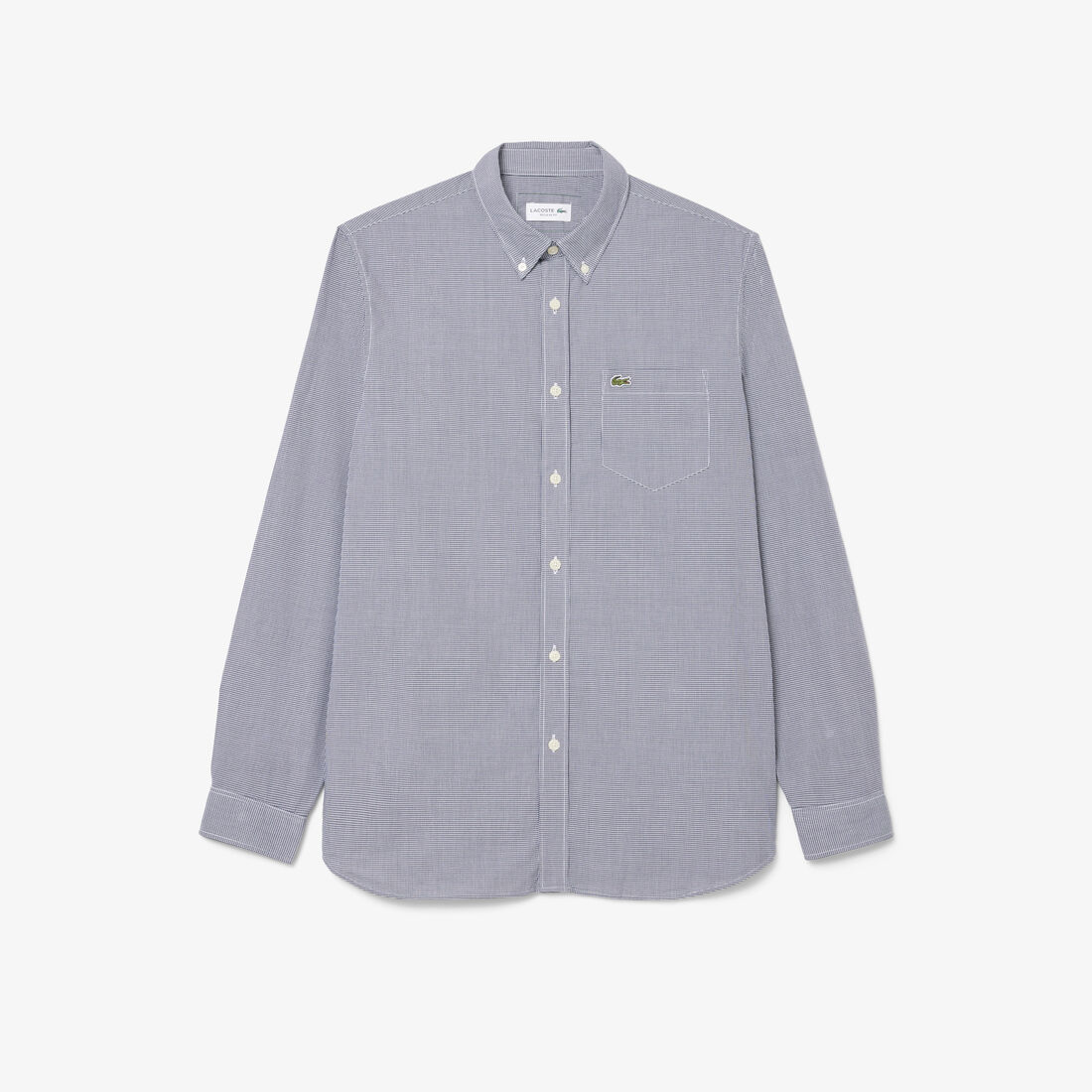 قميص بوبلين مربعات بقصّة عادية قميص بوبلين مربعات بقصّة عادية