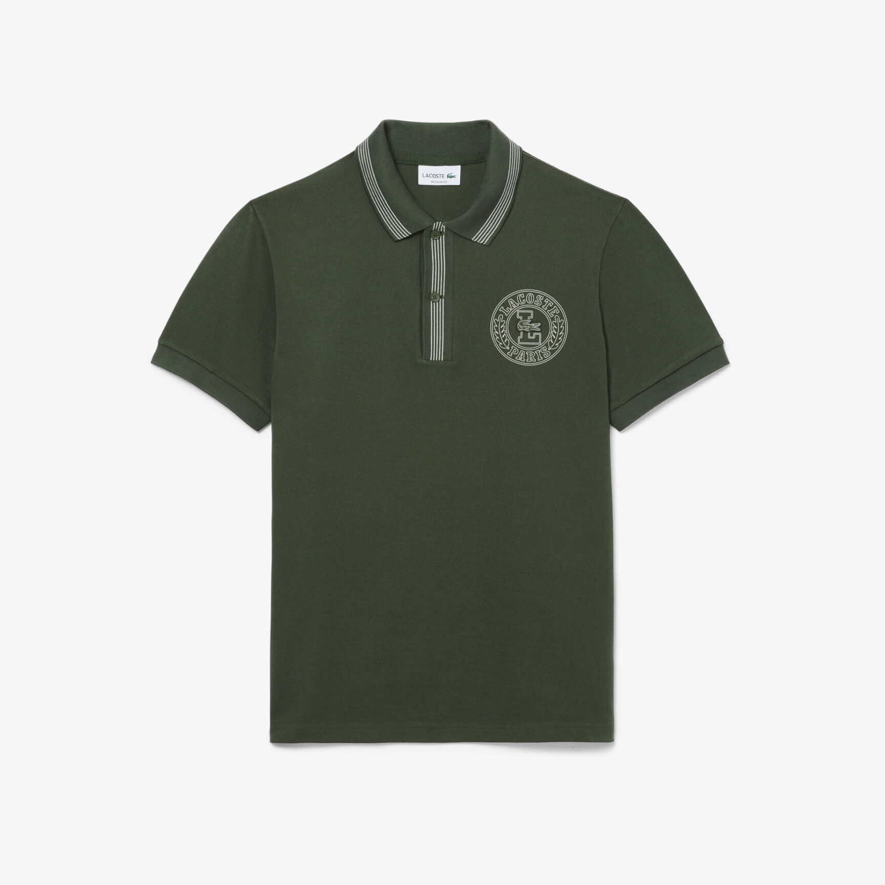 Regular Fit L.12.12 Badge Print Polo Shirt