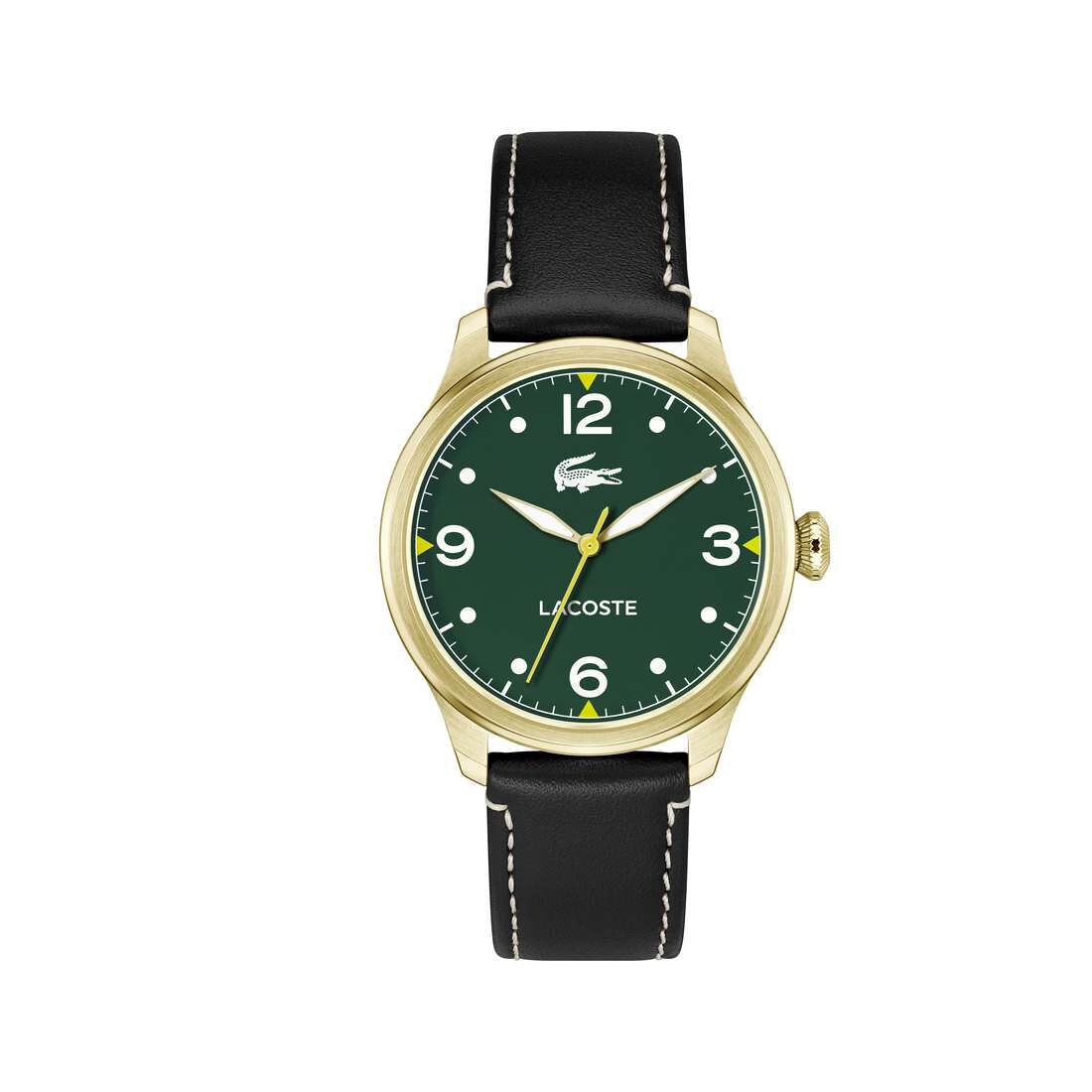 Men Leather 3 Hand Watch