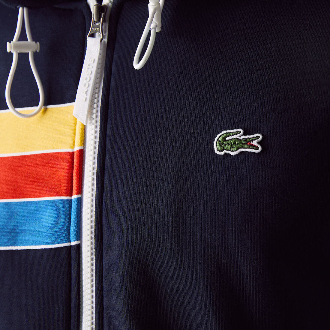 سويت شيرت صوف بسحاب مع غطاء رأس وكتل لونية من مجموعة Lacoste SPORT للرجال سويت شيرت صوف بسحاب مع غطاء رأس وكتل لونية من مجموعة Lacoste SPORT للرجال