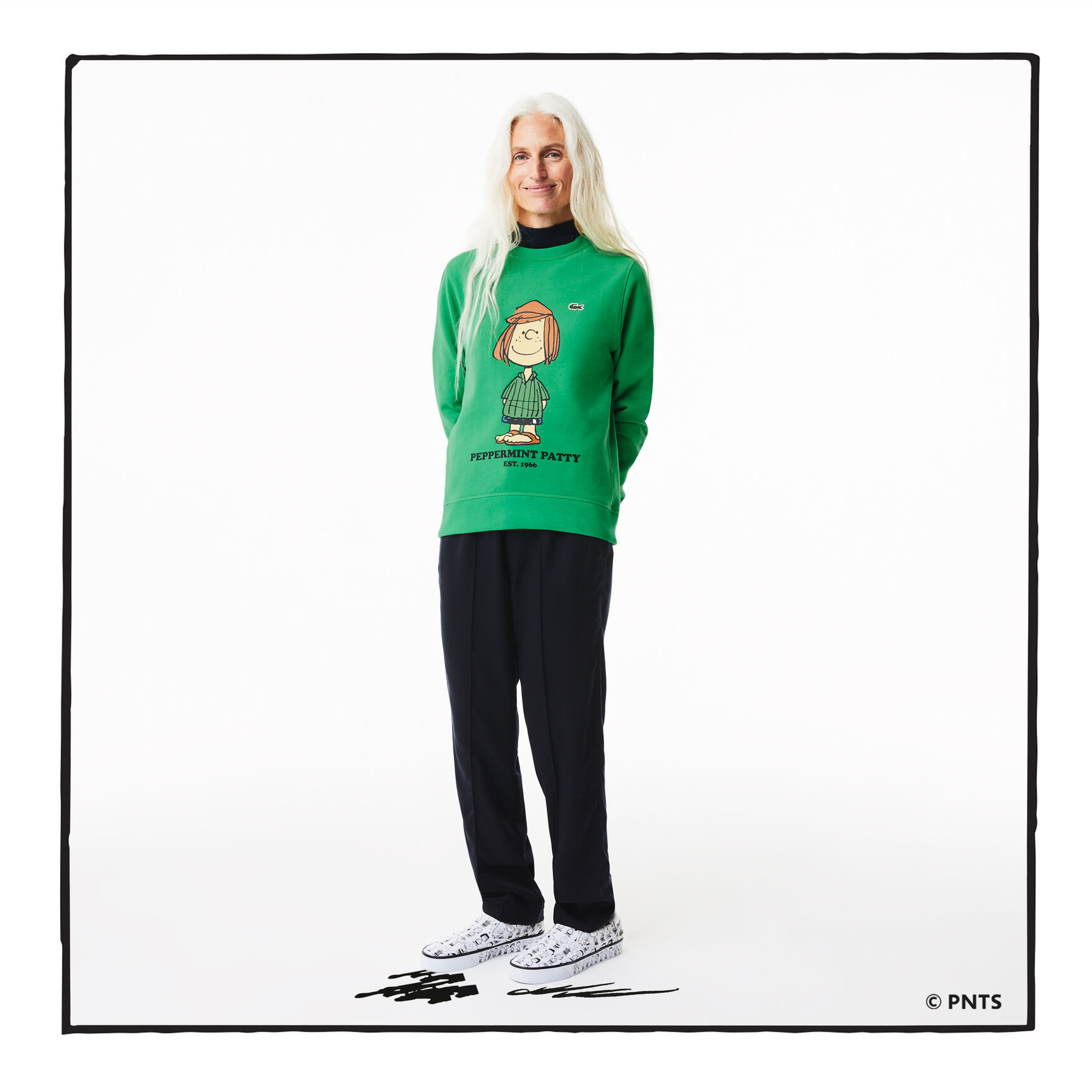 Women's Lacoste x Peanuts Crew Neck Organic Cotton Sweatshirt Women's Lacoste x Peanuts Crew Neck Organic Cotton Sweatshirt