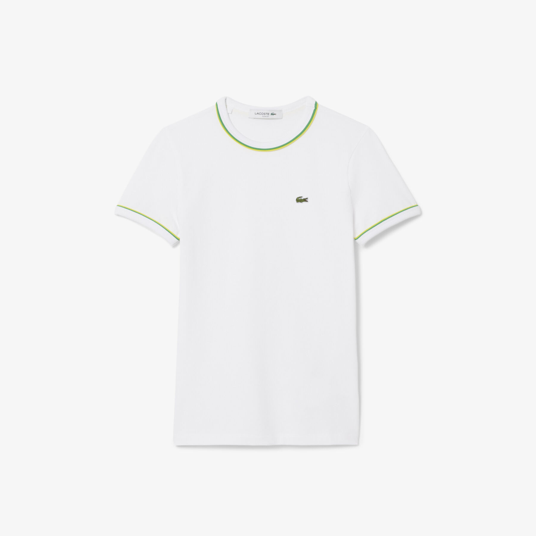 lacoste contrast accent jersey t shirt
