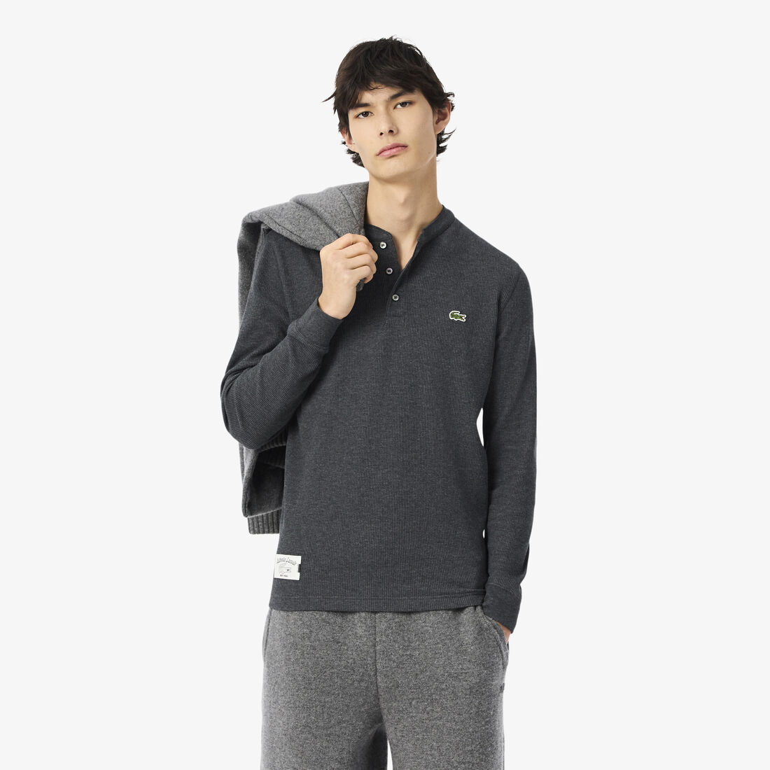 Long Sleeved Waffle Knit T-shirt - TH0035-00-050