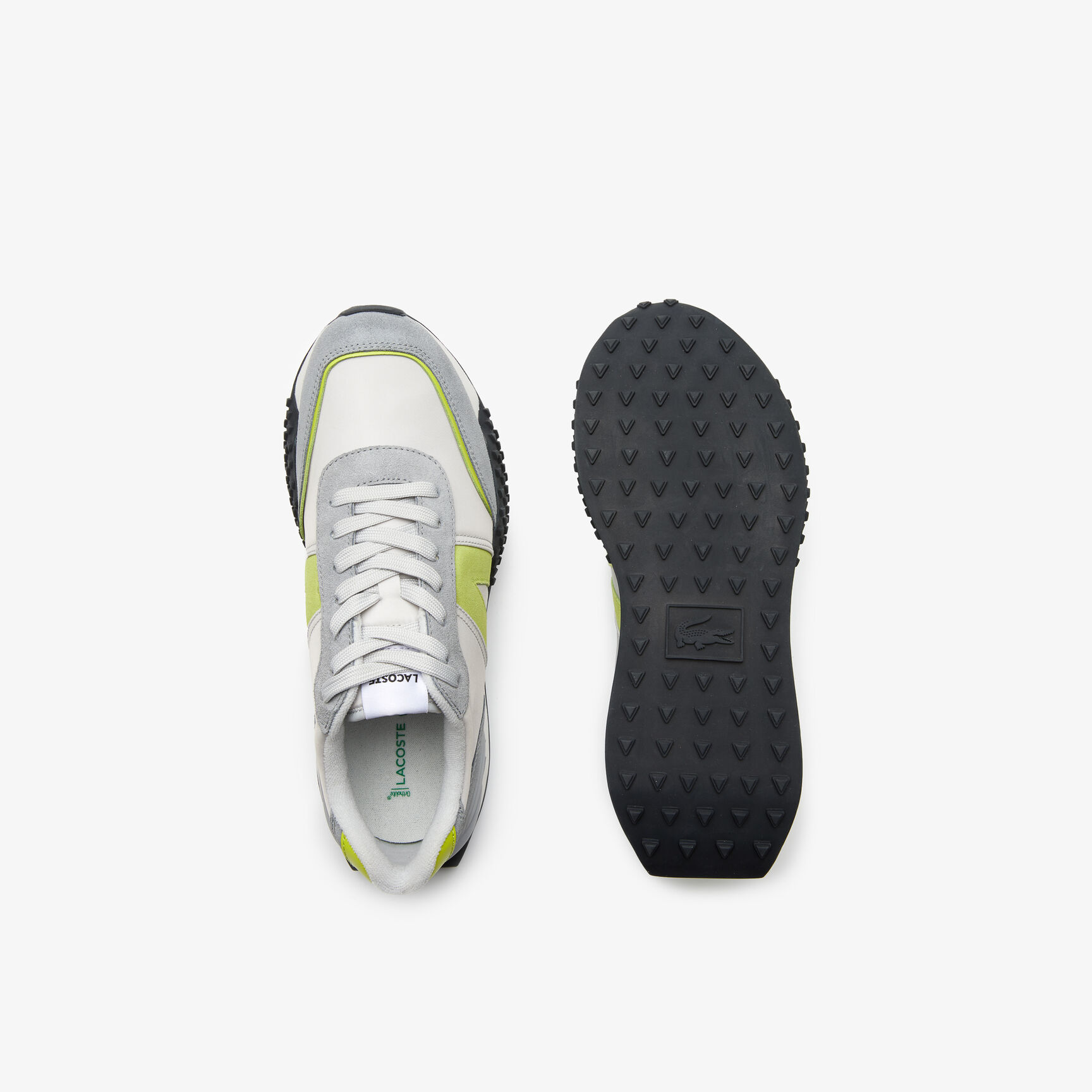 Men's Lacoste L-Spin Deluxe Leather Color Contrast Sneakers Men's Lacoste L-Spin Deluxe Leather Color Contrast Sneakers