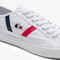 Women's Sideline Tricolour Canvas and Suede Sneakers lacoste women s sideline tricolour canvas and suede sneakers