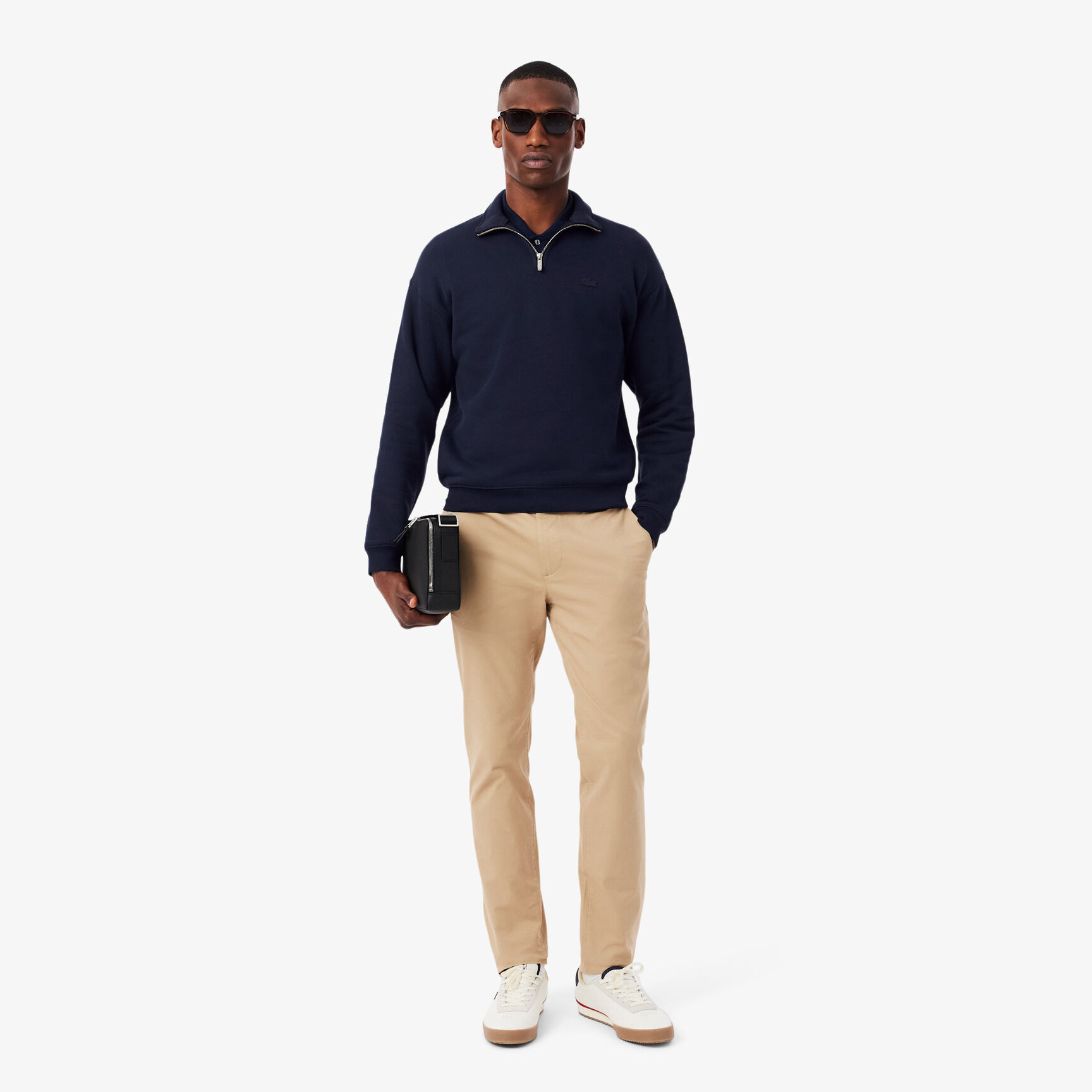 Heavy Fleece Zipper Neck Sweatshirt