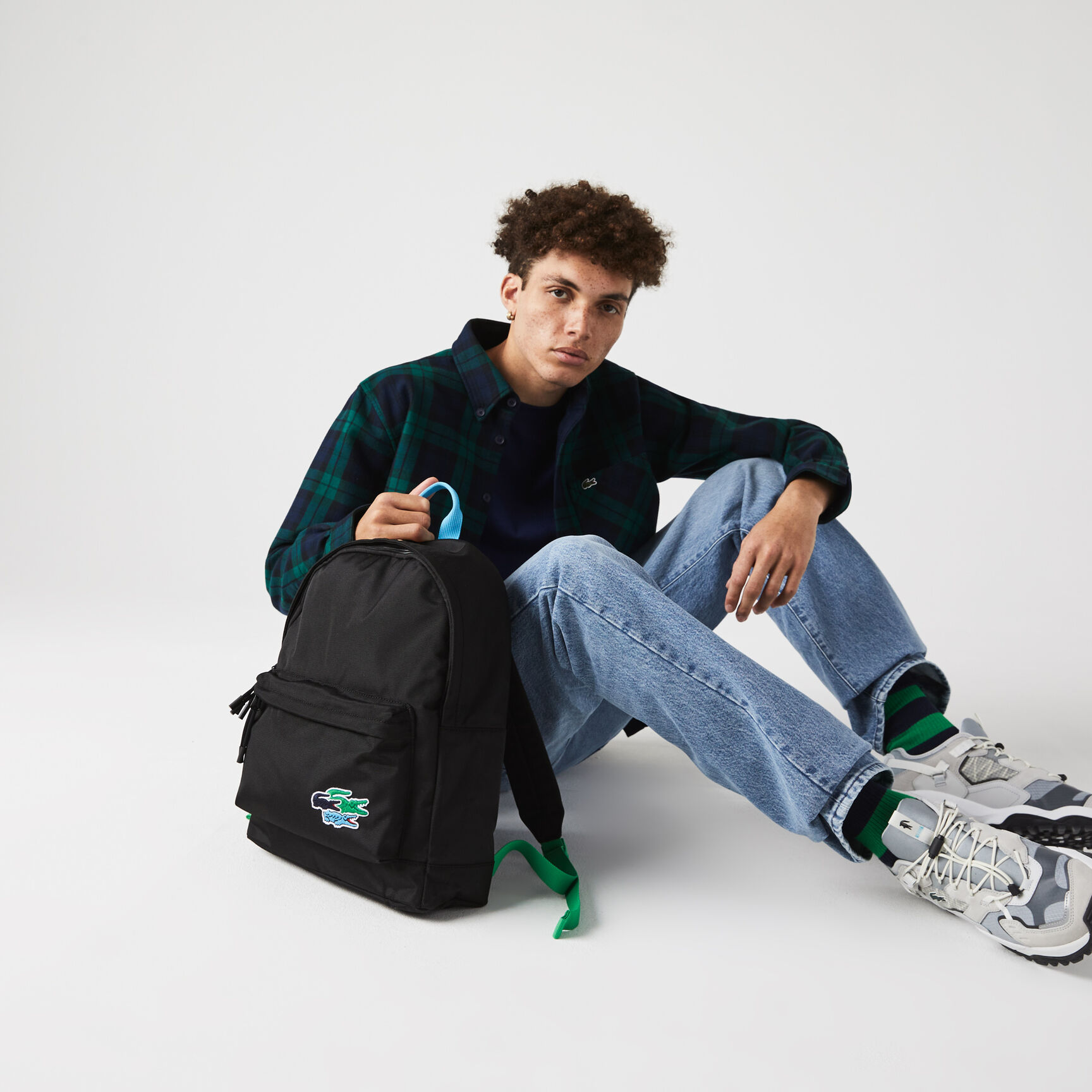 حقيبة ظهر رجالية من قماش تماسيح ملونة حقيبة ظهر رجالية من قماش تماسيح ملونة