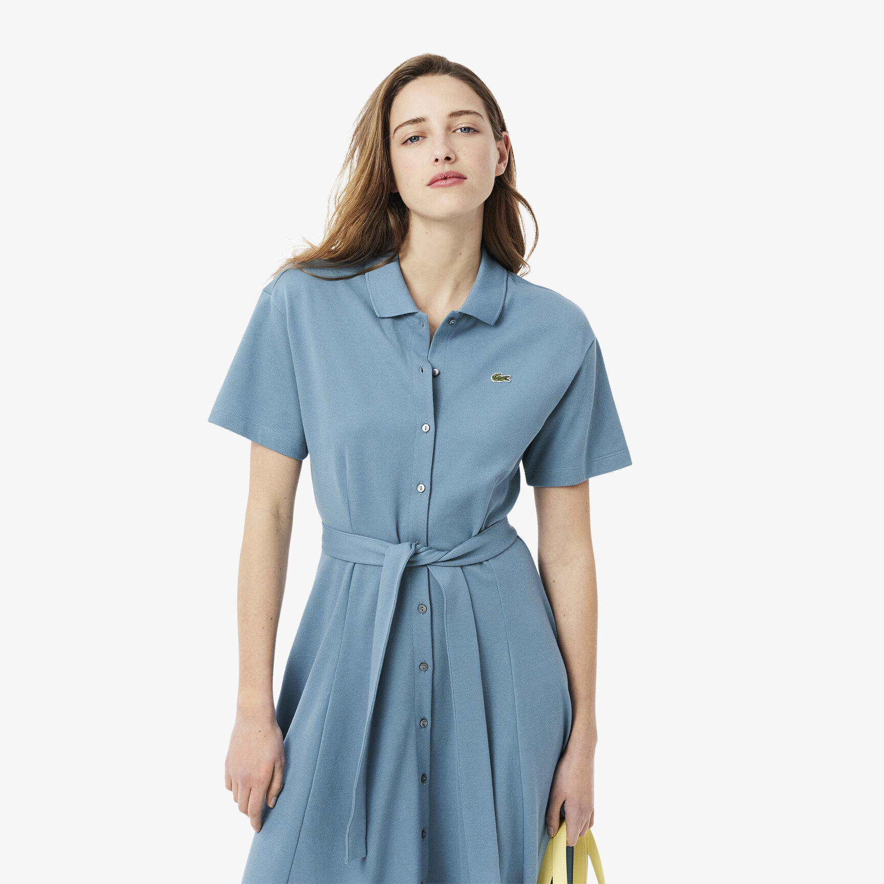 Flared Petit Pique Polo Dress
