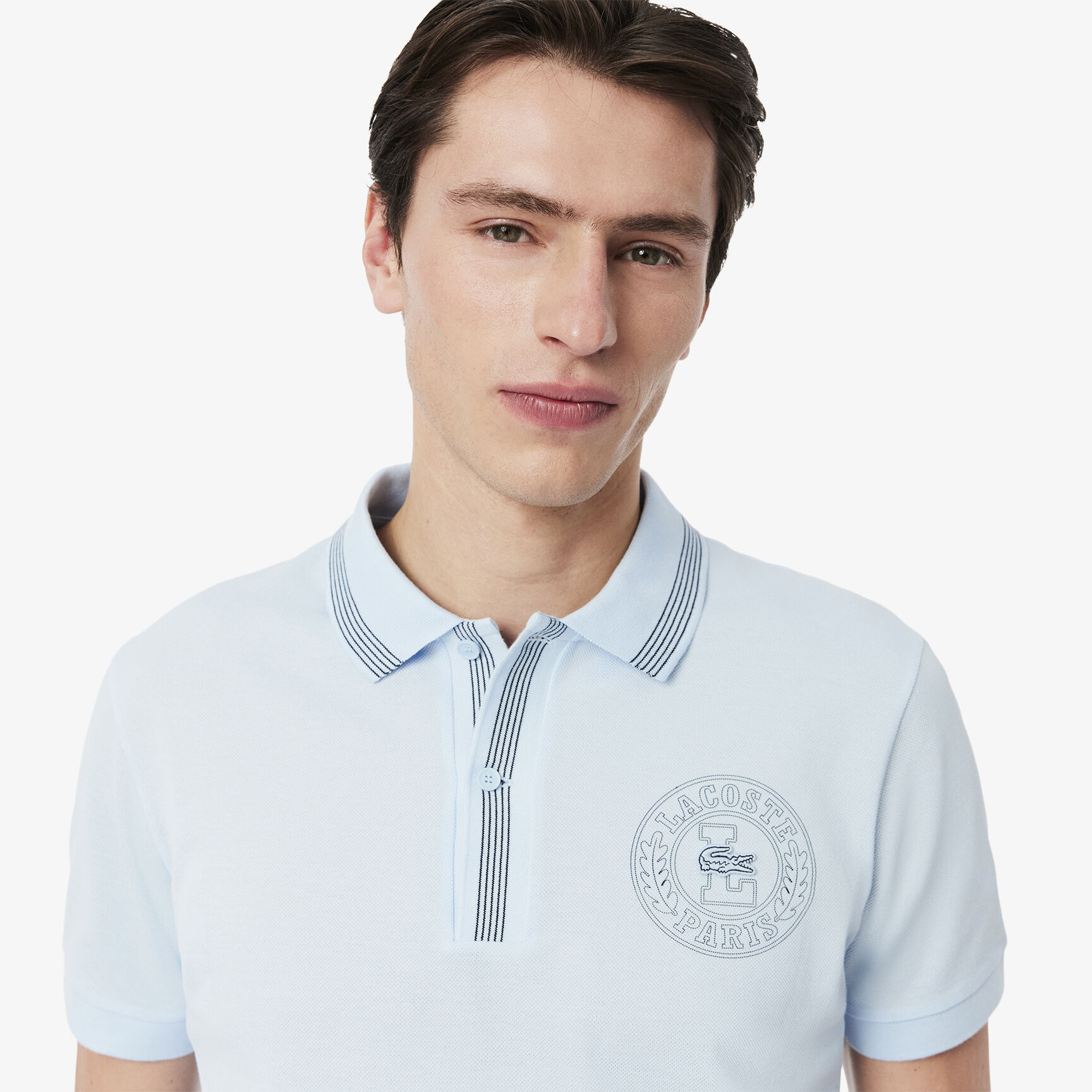 Regular Fit L.12.12 Badge Print Polo Shirt
