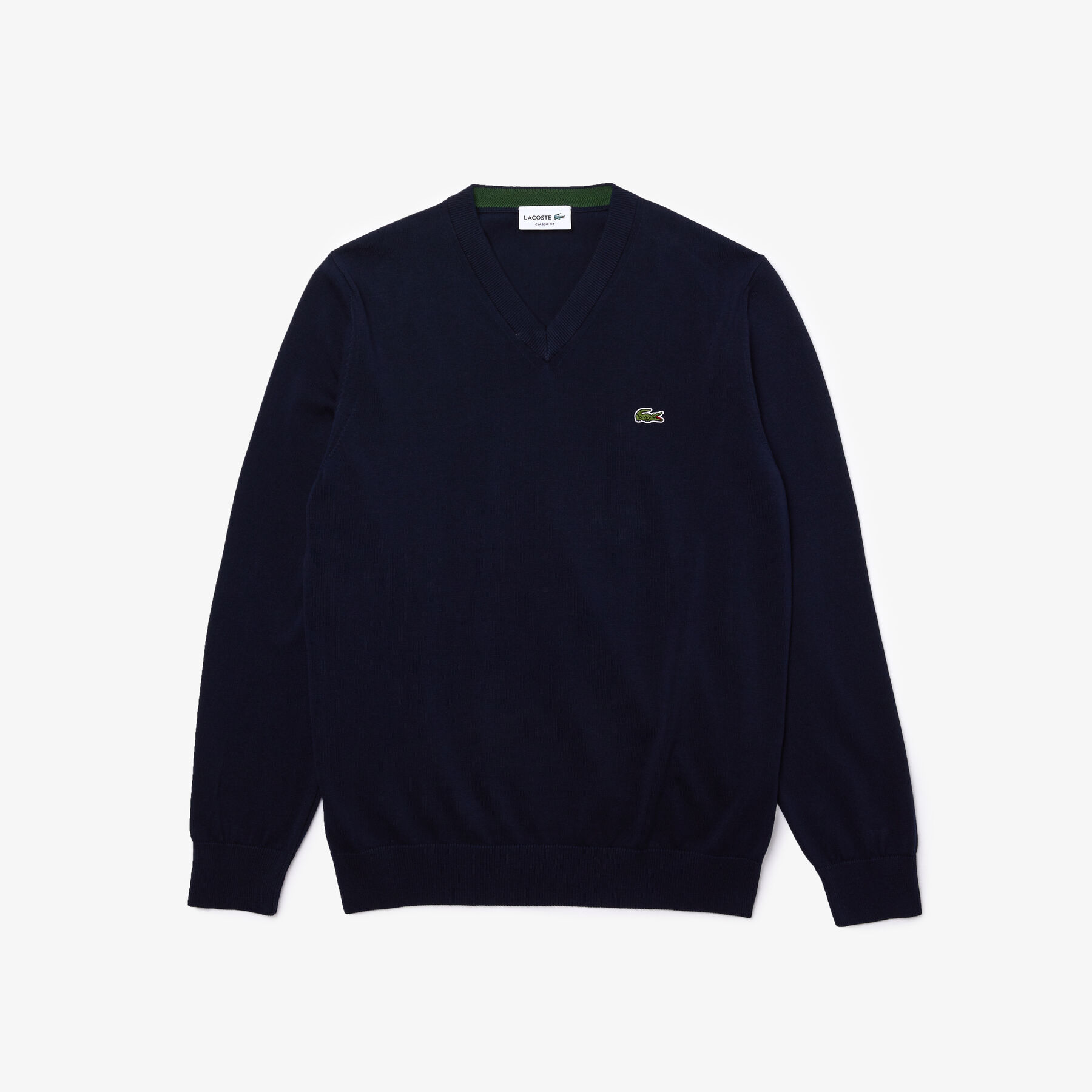 Monochrome Cotton V-neck Sweater