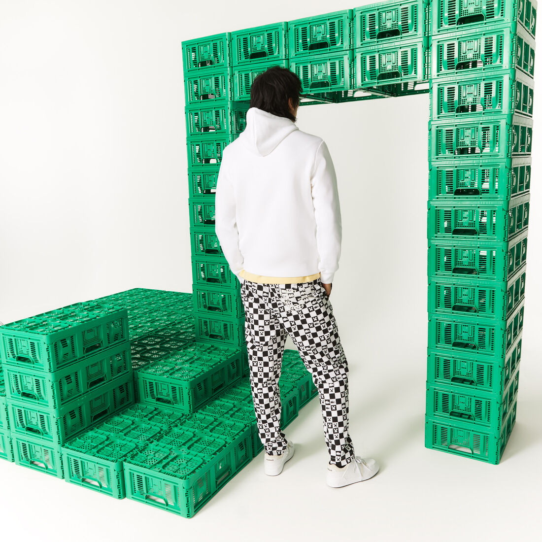 هودي صوف قطني للجنسين مجموعة Lacoste x Minecraft هودي صوف قطني للجنسين مجموعة Lacoste x Minecraft