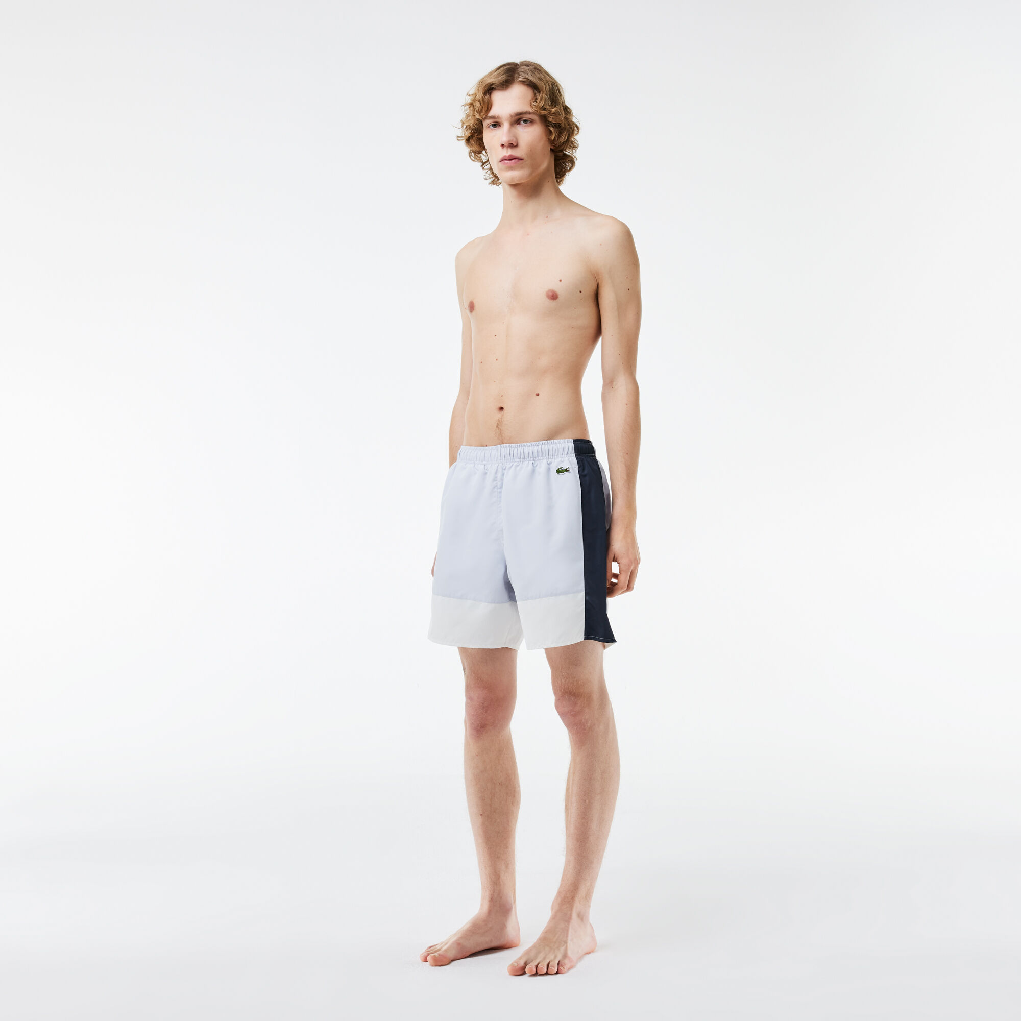 Buy Mid Length Colourblock Swim Trunks Lacoste SA