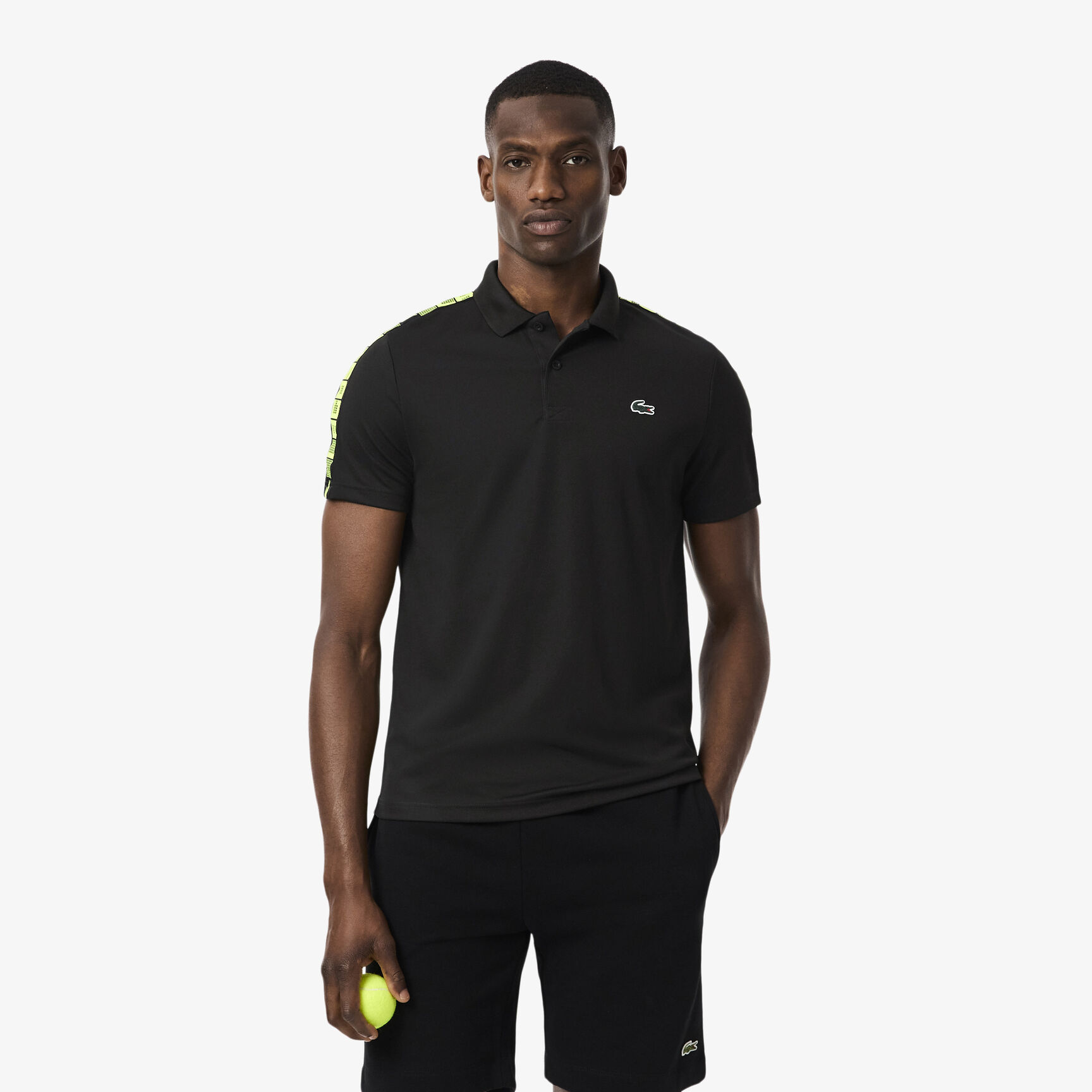 Ultra Dry Branded Stripe Tennis Polo Shirt