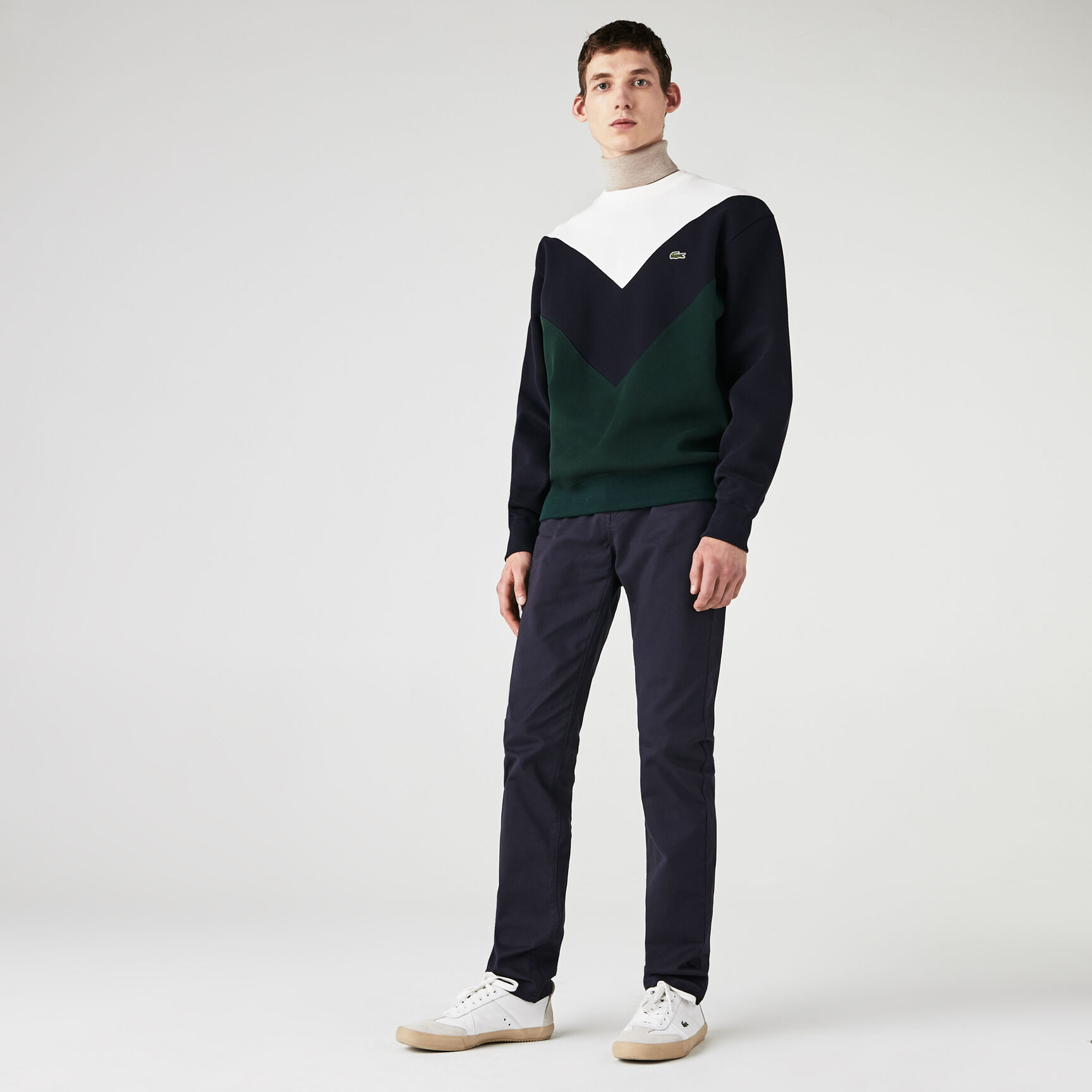 بنطال من القطن المرن بقصة ضيقة 5 جيوب للرجال