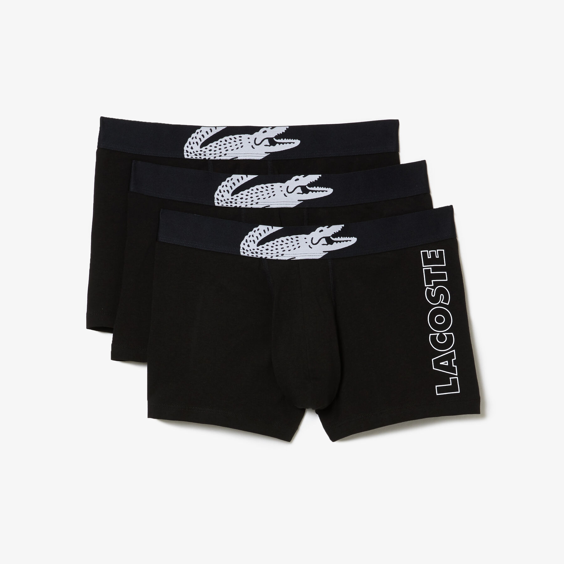 men s lacoste crocodile print trunk three pack