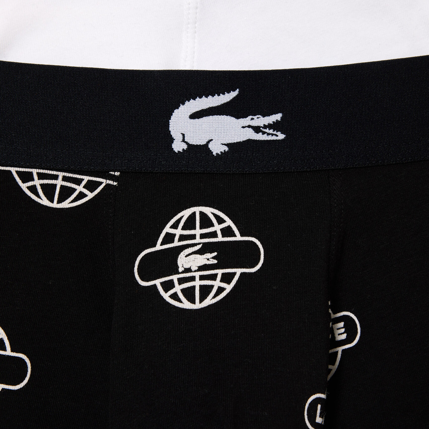 طقم بوكسر قطن مطاطي مزين بشعار الماركة، 3 قطع طقم بوكسر قطن مطاطي مزين بشعار الماركة، 3 قطع