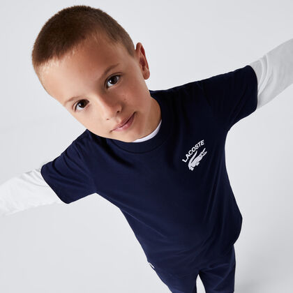 Boys' Lacoste Printed Cotton Jersey T-shirt