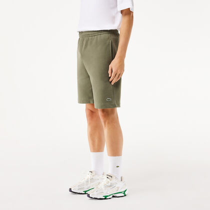 lacoste regular fit fleece shorts